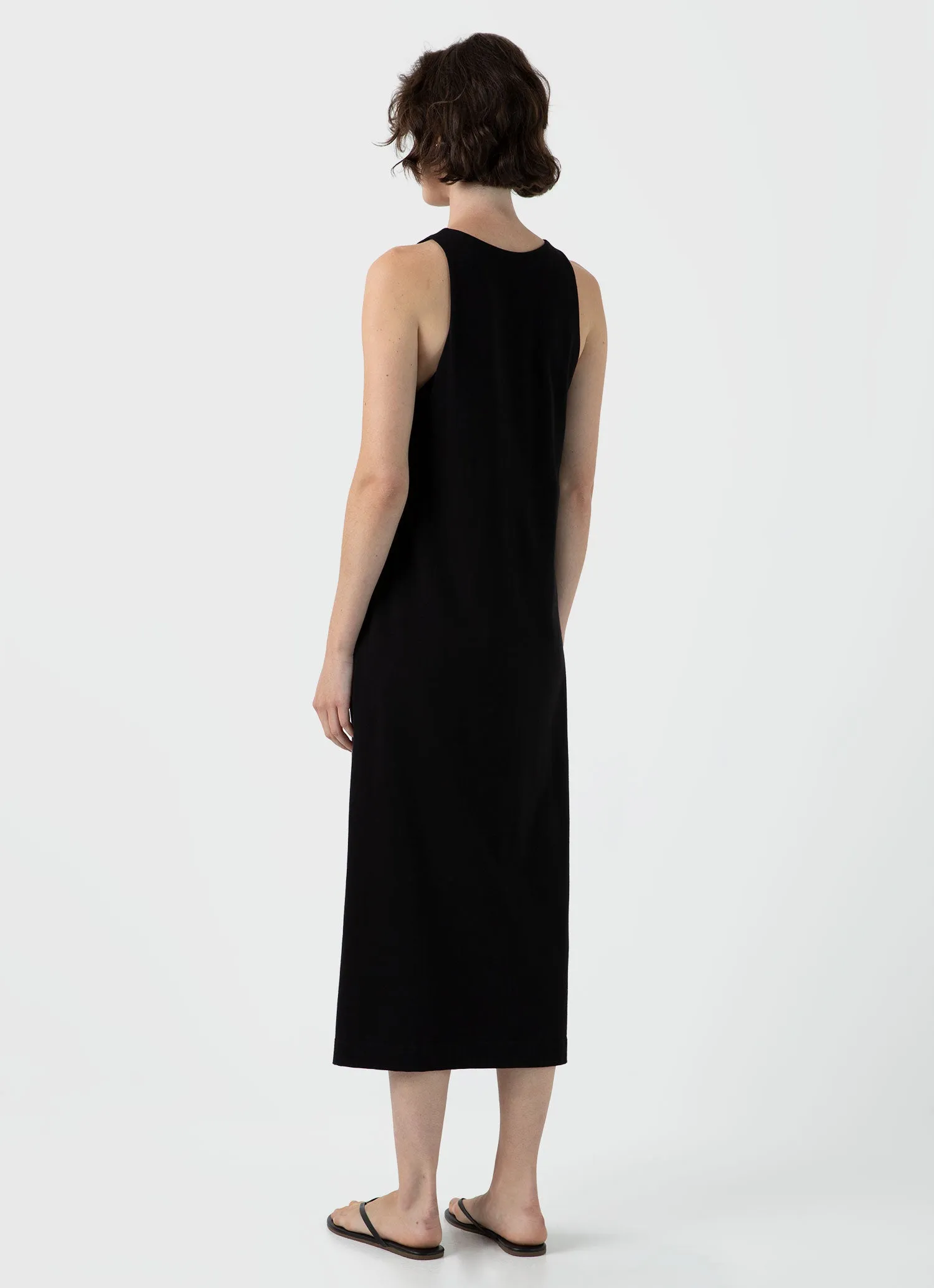Women's Jersey Midi Dress in Black sold by Sunspel product image thumbnail 4