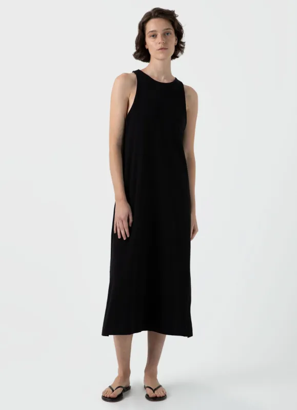 Women's Jersey Midi Dress in Black sold by Sunspel