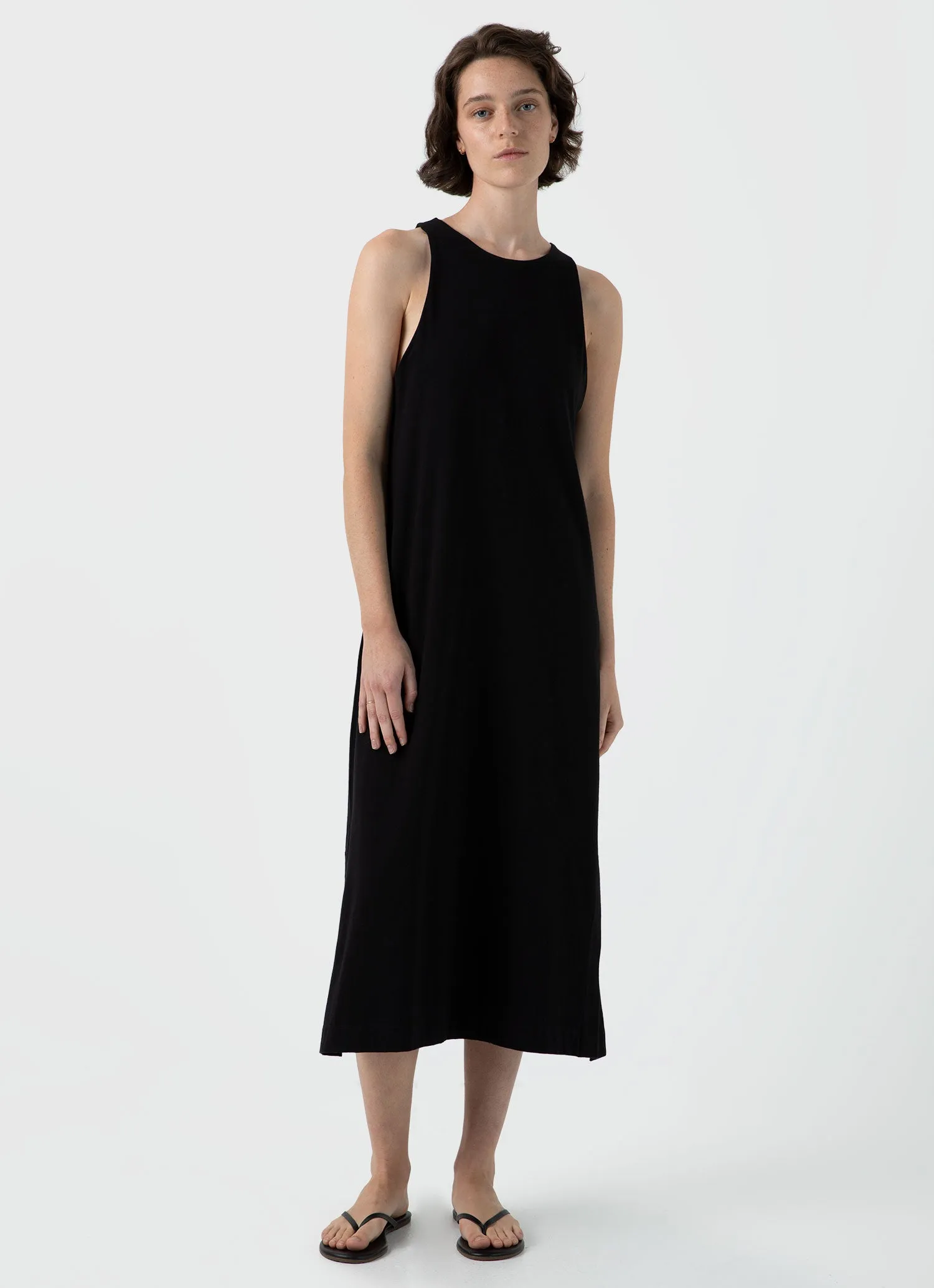Women's Jersey Midi Dress in Black sold by Sunspel