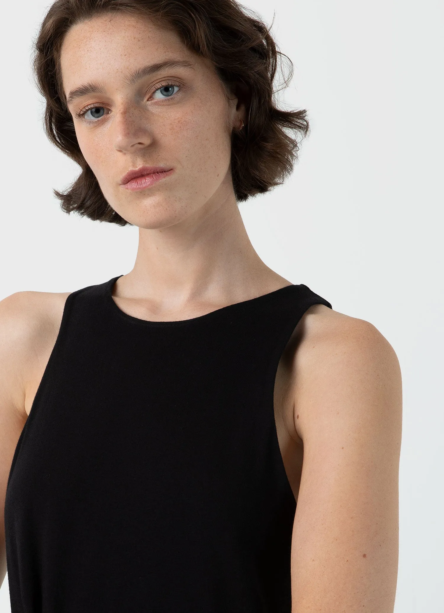 Women's Jersey Midi Dress in Black sold by Sunspel product image thumbnail 3