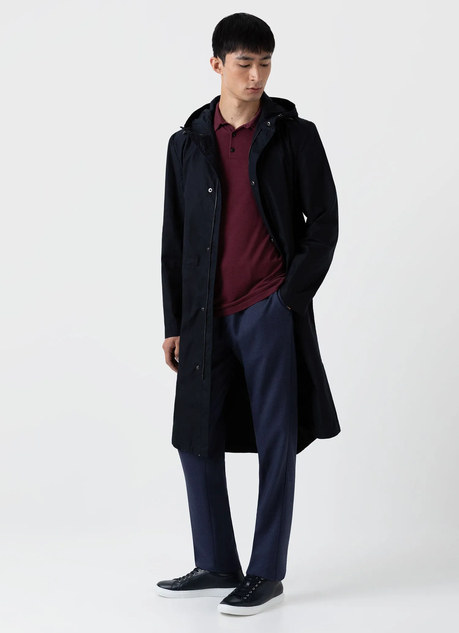 Men's Ventile Parka in Dark Navy sold by Sunspel product image thumbnail 3