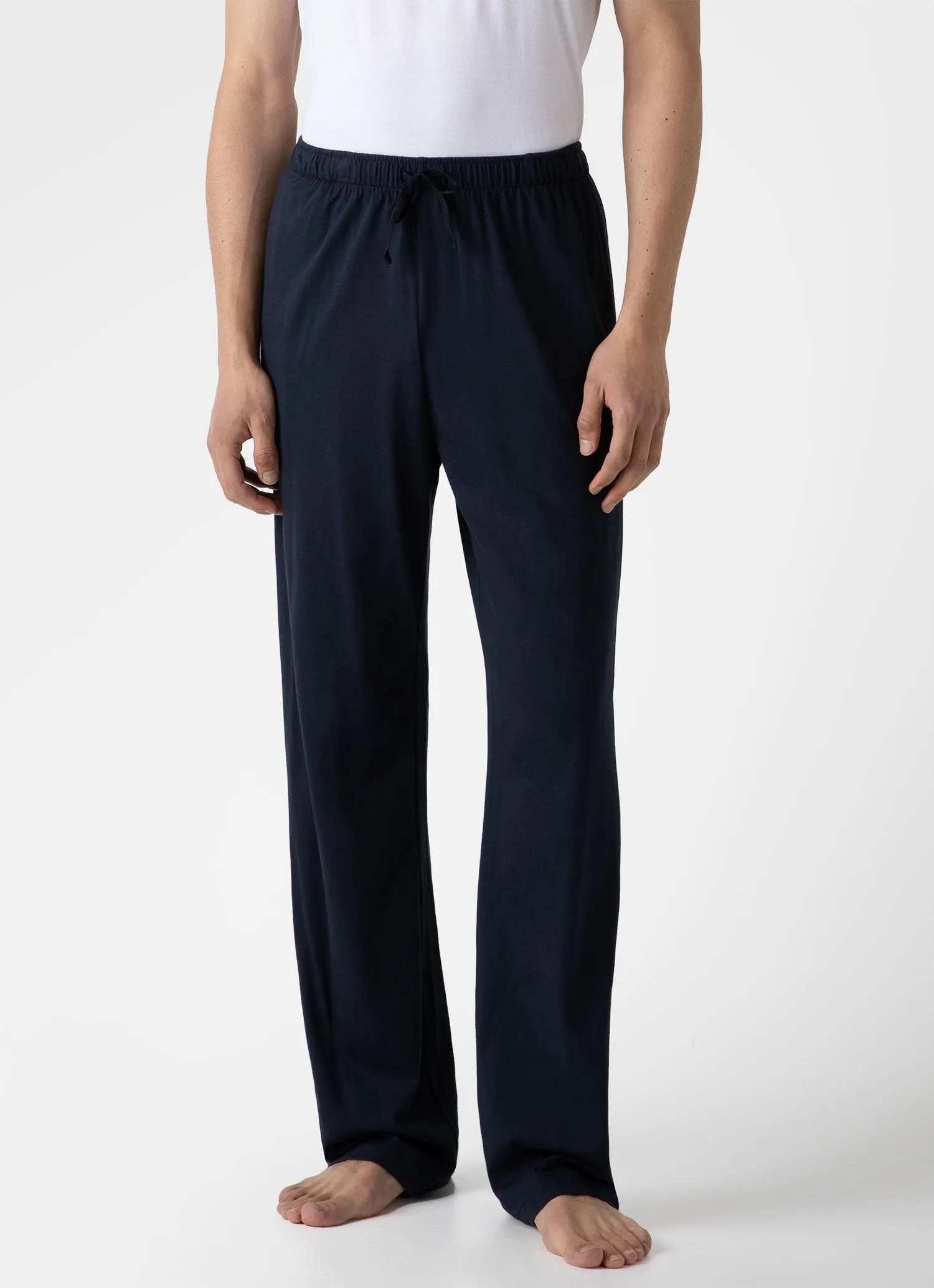Men's Cotton Modal Lounge Pant in Navy sold by Sunspel product image thumbnail 2