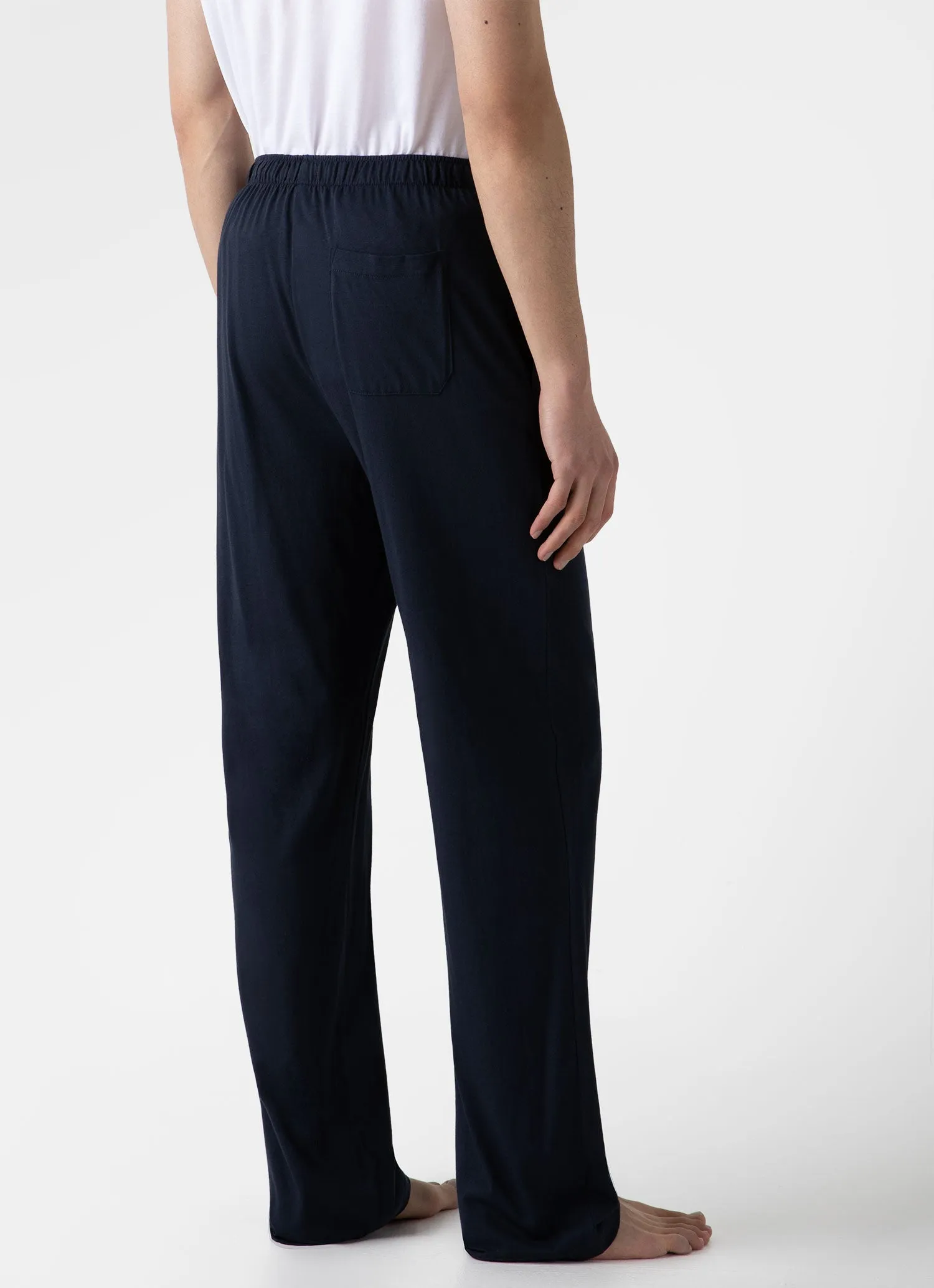 Men's Cotton Modal Lounge Pant in Navy sold by Sunspel product image thumbnail 3
