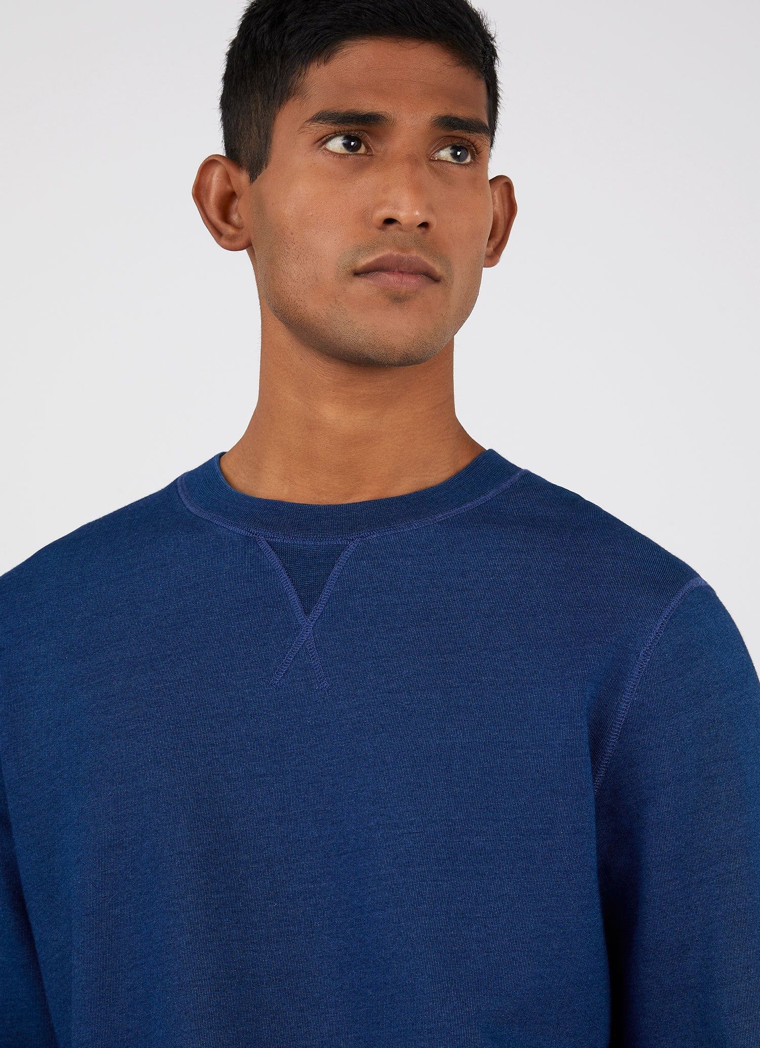 Men's Loopback Sweatshirt in Real Indigo sold by Sunspel product image thumbnail 5