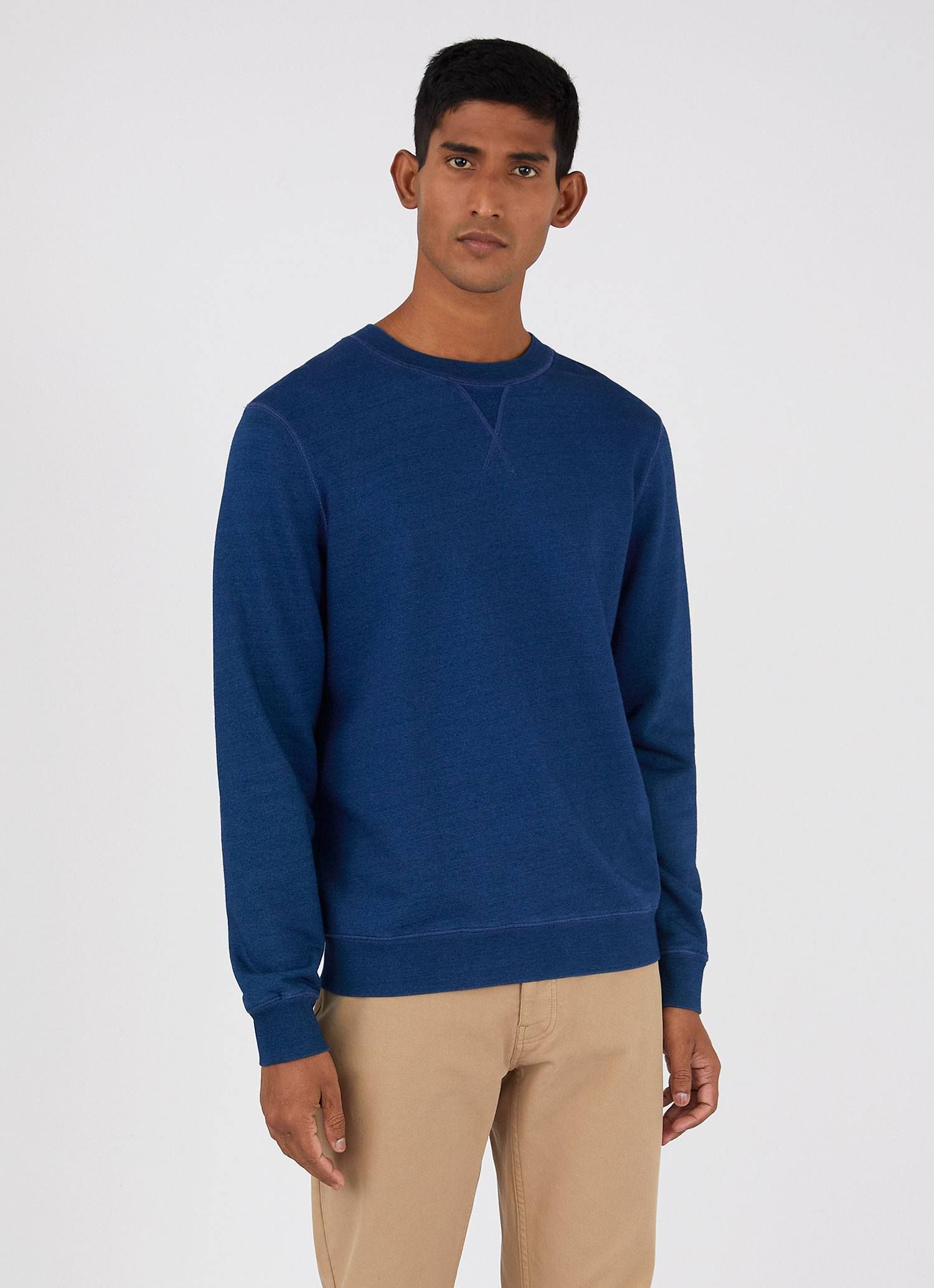 Men's Loopback Sweatshirt in Real Indigo sold by Sunspel product image thumbnail 2
