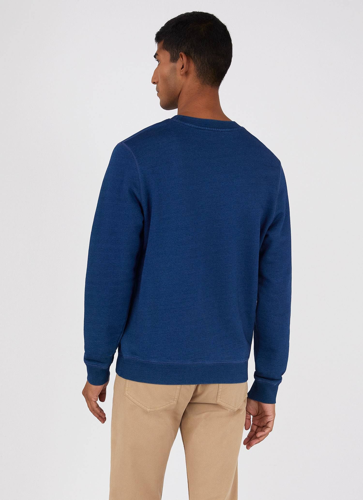 Men's Loopback Sweatshirt in Real Indigo sold by Sunspel product image thumbnail 4