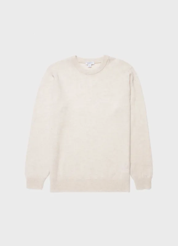 Men's Scottish Cashmere Jumper in Natural Ecru sold by Sunspel