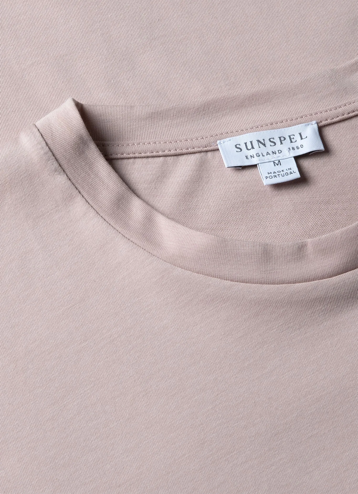 Men's Riviera Midweight T‑shirt in Pale Pink sold by Sunspel product image thumbnail 4