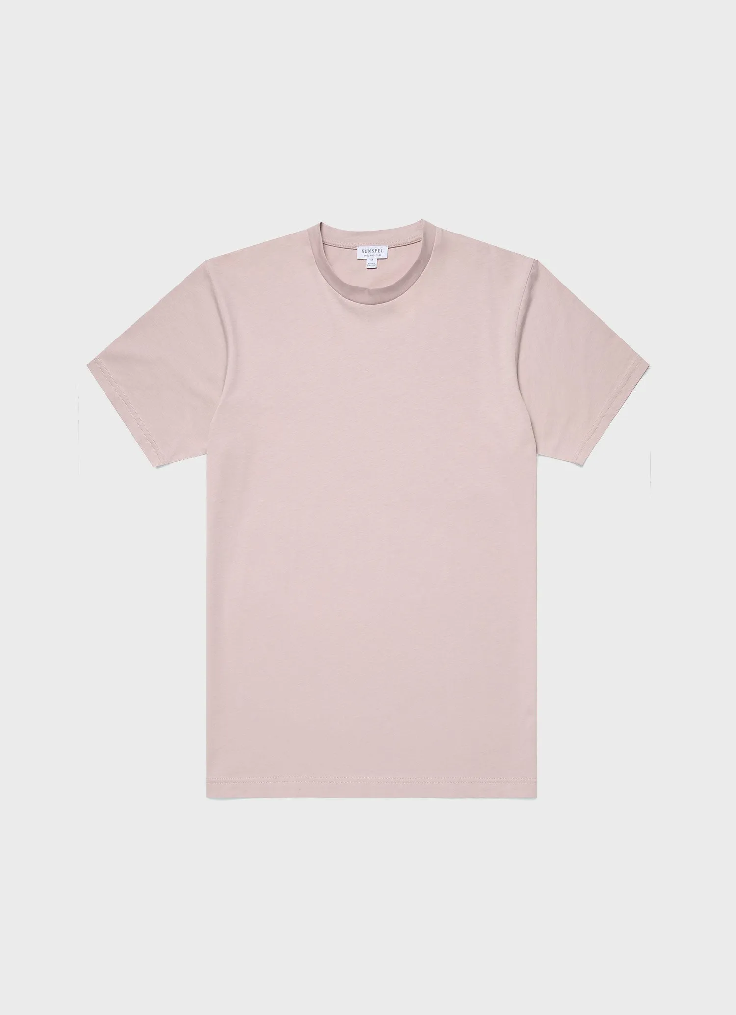 Men's Riviera Midweight T‑shirt in Pale Pink sold by Sunspel