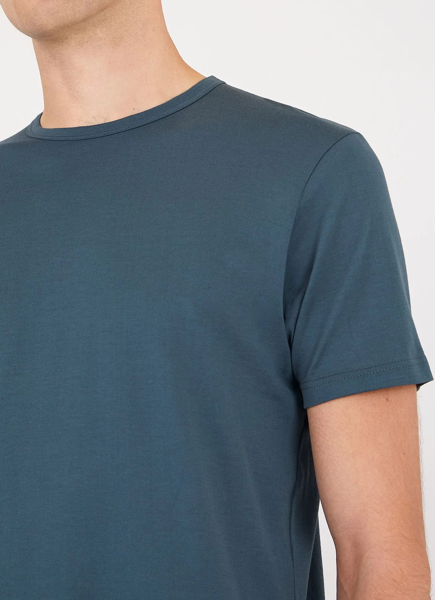 Men's Classic T-shirt in Dark Petrol sold by Sunspel product image thumbnail 5