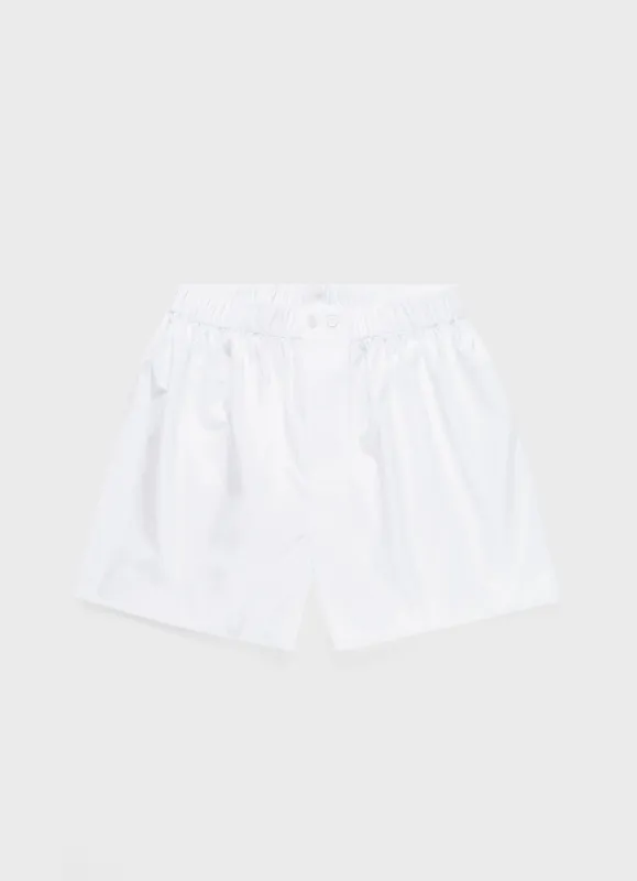 Men's Sea Island Cotton Boxer Short in White sold by Sunspel