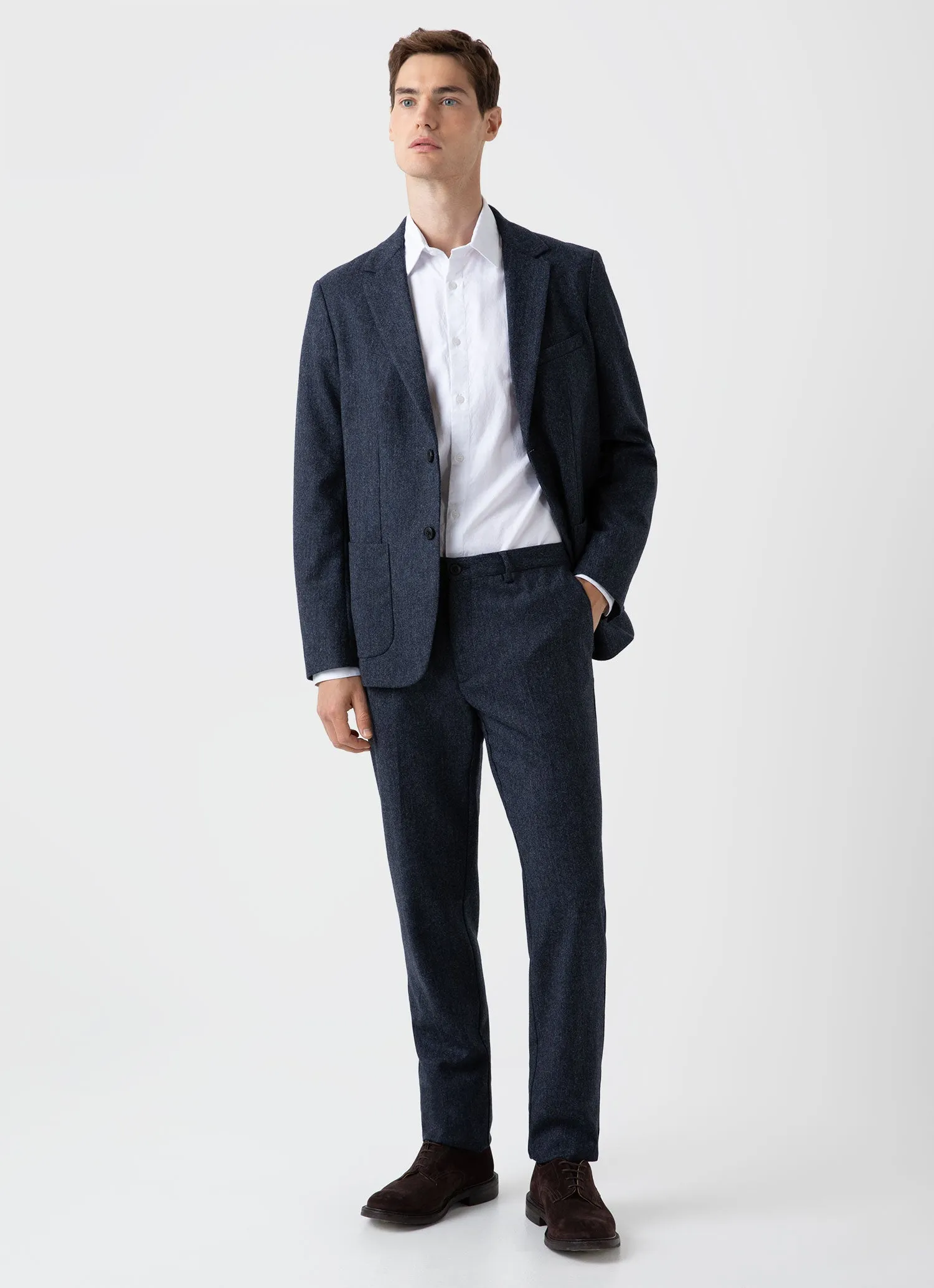 Men's Oxford Shirt in White sold by Sunspel product image thumbnail 3