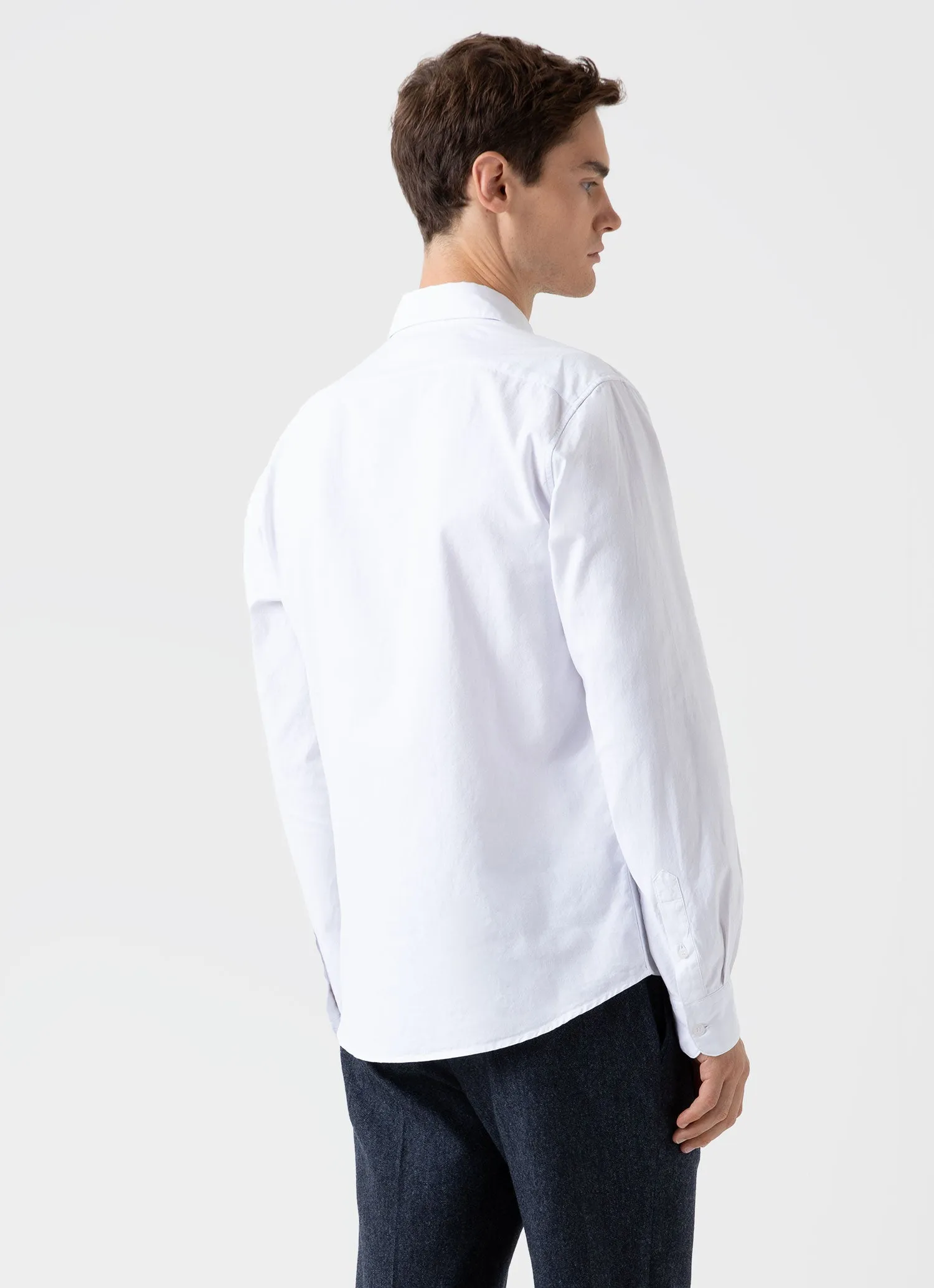 Men's Oxford Shirt in White sold by Sunspel product image thumbnail 5