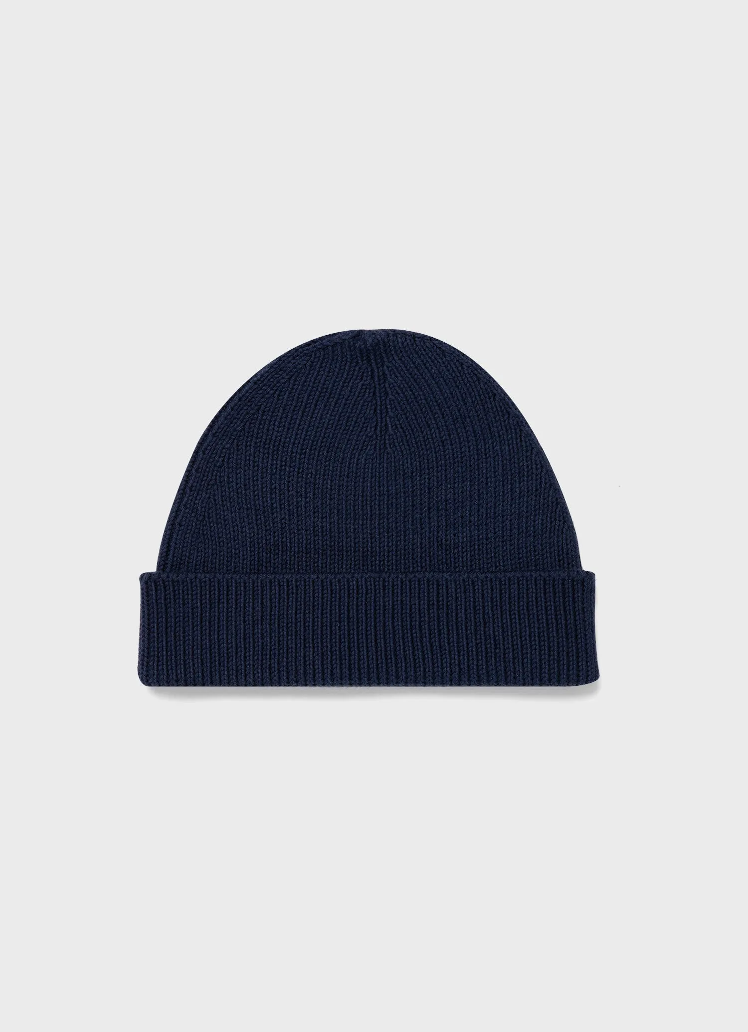Sunspel x Nigel Cabourn Beanie Hat in Navy sold by Sunspel