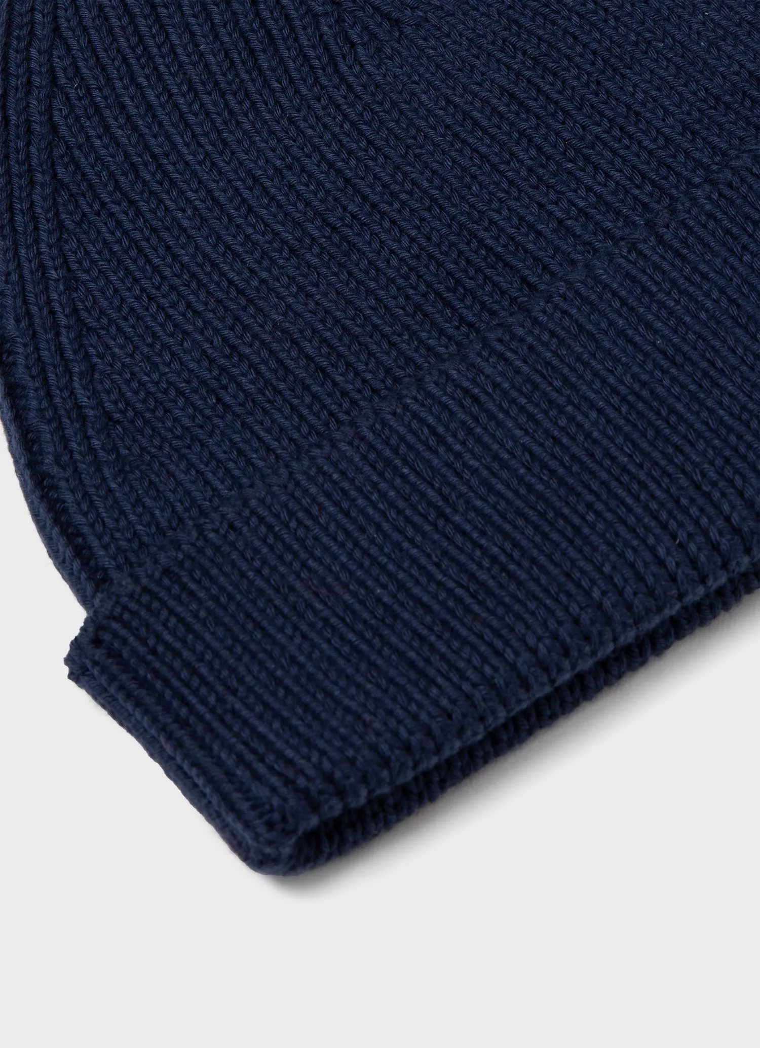 Sunspel x Nigel Cabourn Beanie Hat in Navy sold by Sunspel product image thumbnail 2