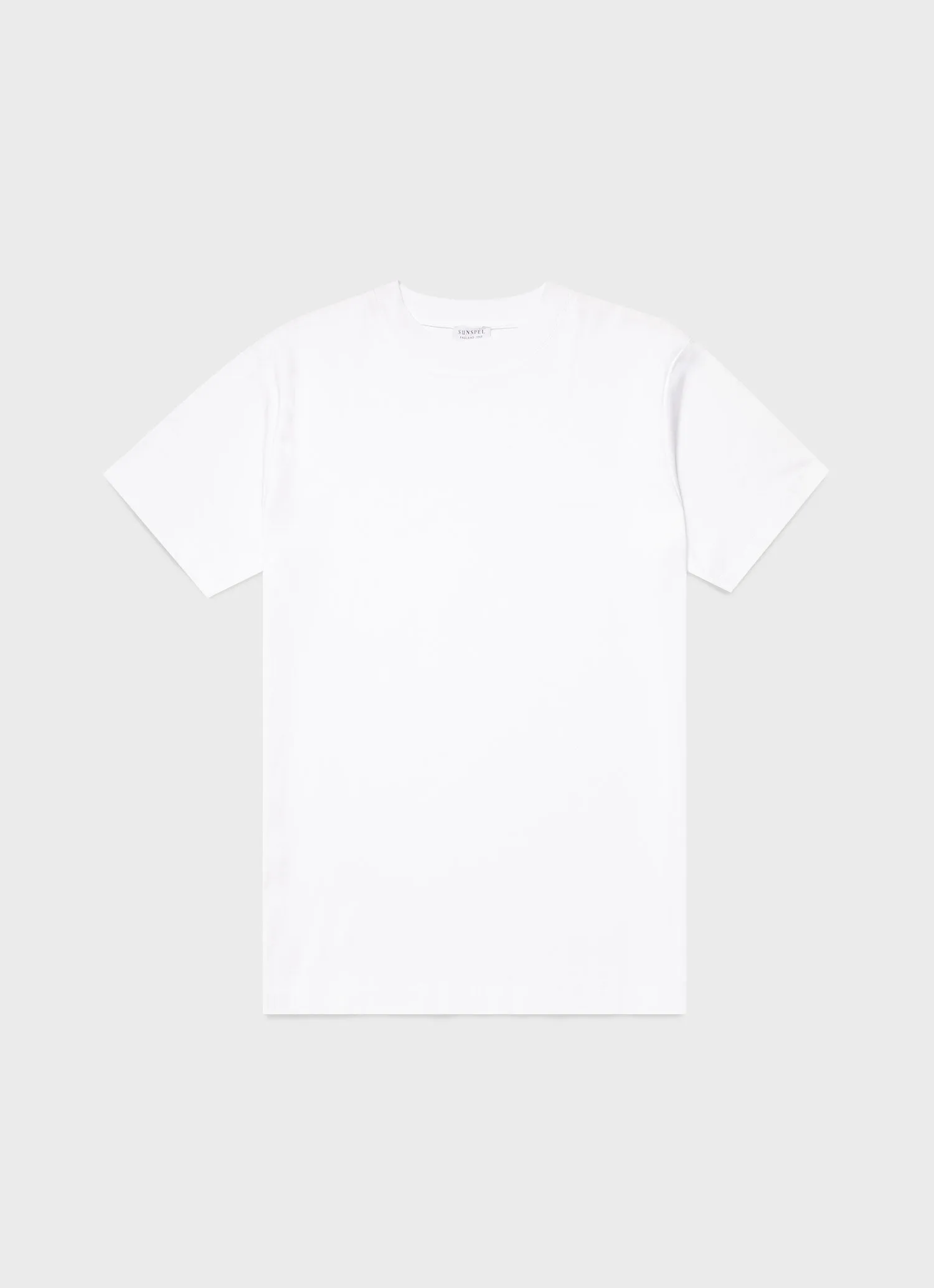Men's Brushed Cotton Mock Neck in White sold by Sunspel