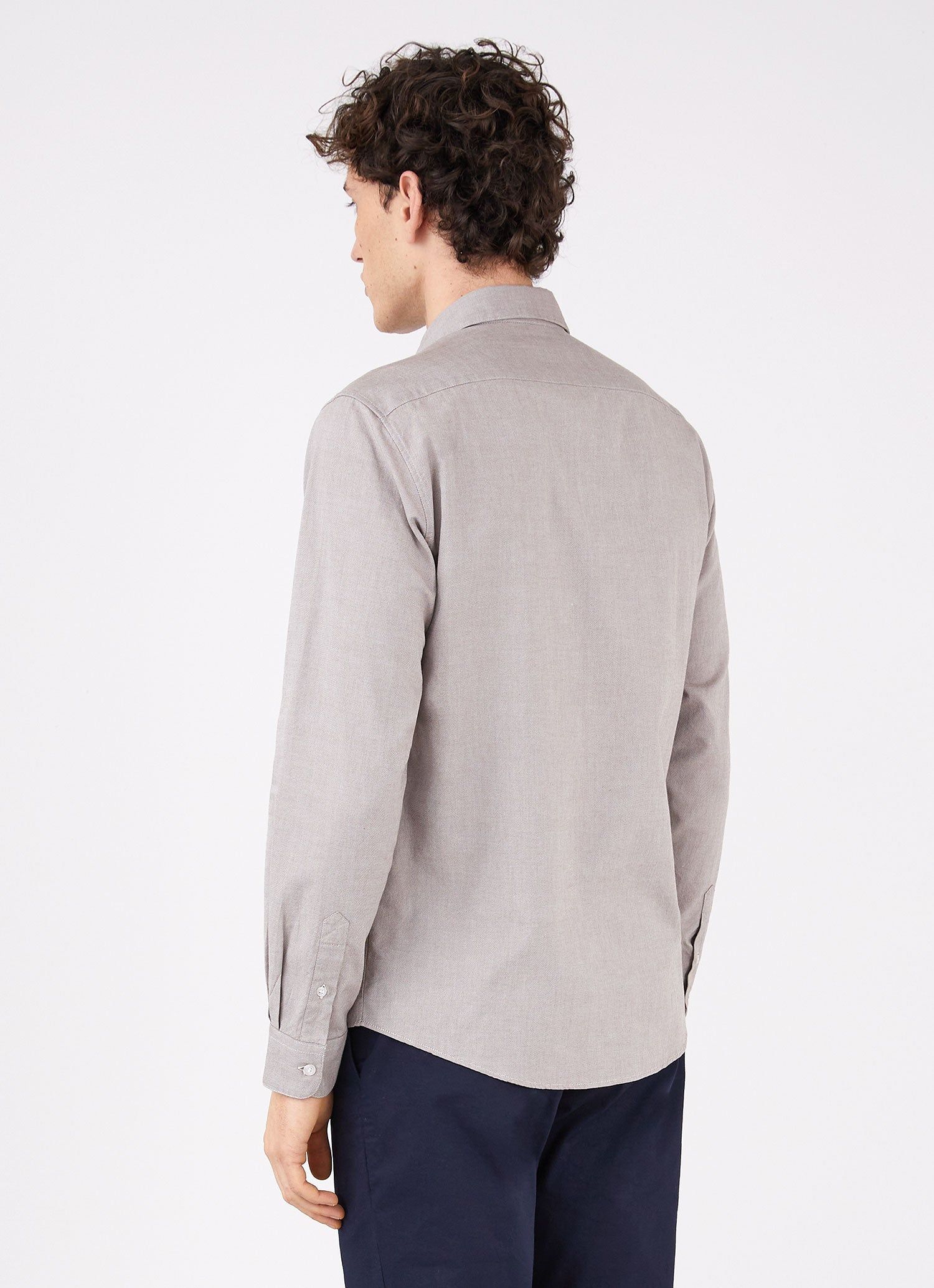 Men's Oxford Shirt in Khaki sold by Sunspel product image thumbnail 4