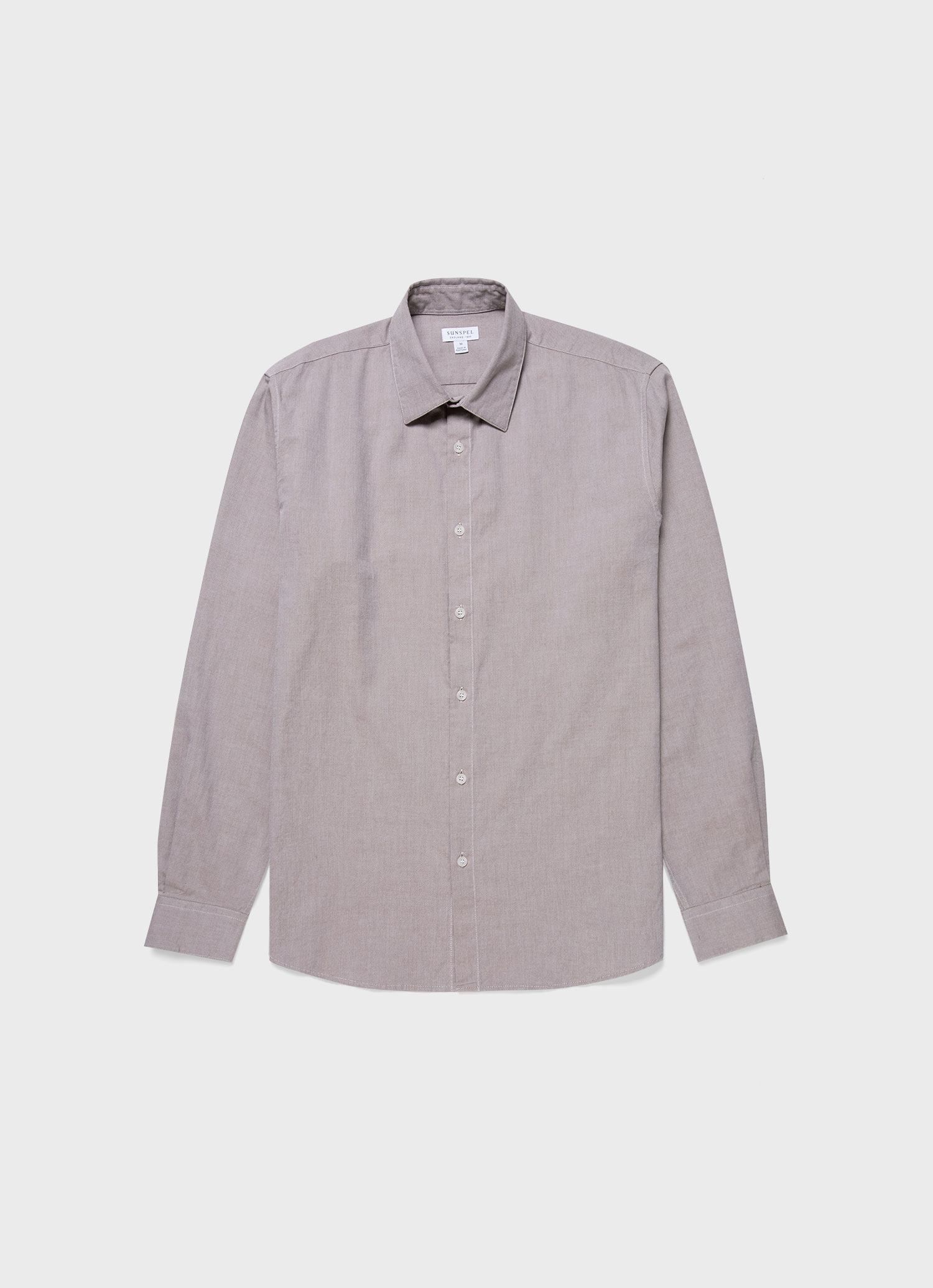 Men's Oxford Shirt in Khaki sold by Sunspel