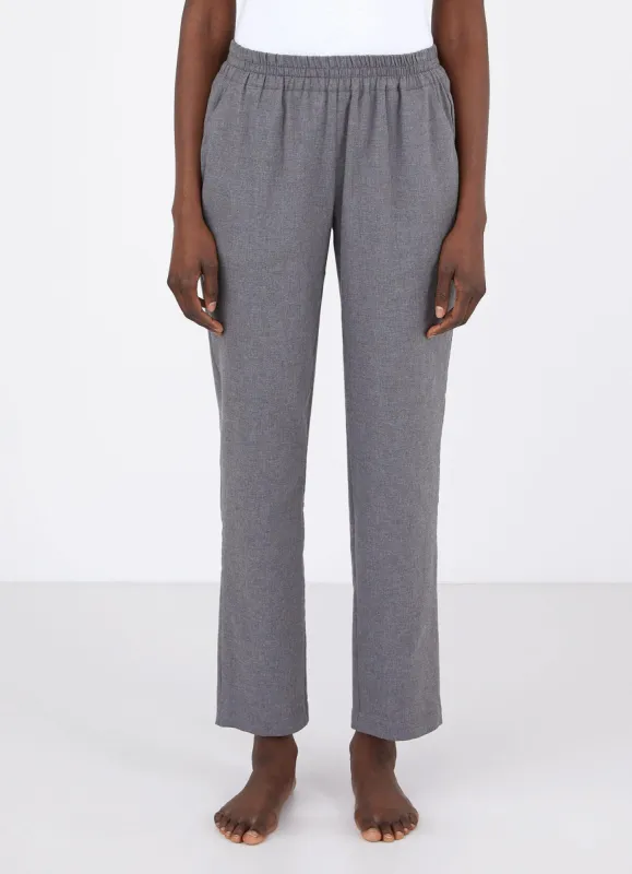 Women's Pyjama Trouser in Mid Grey Melange sold by Sunspel