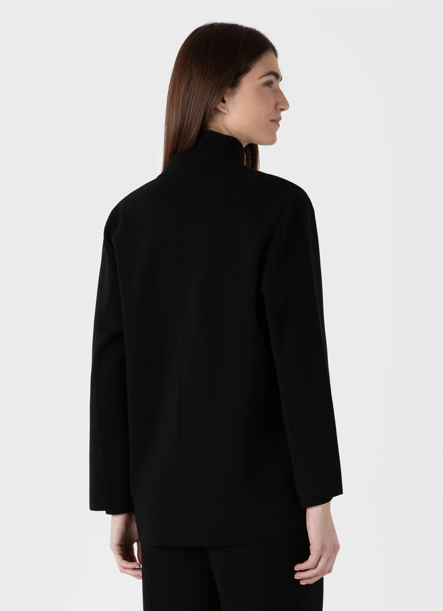 Women's Merino Milano Knit Blazer in Black sold by Sunspel product image thumbnail 3