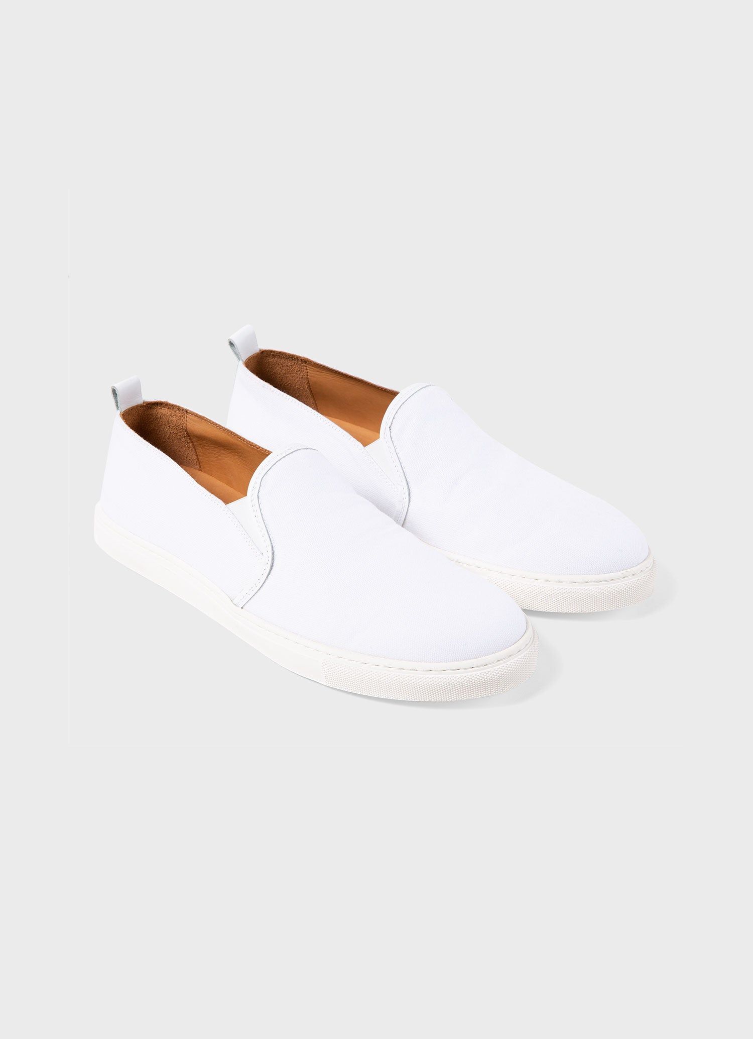 Men's Canvas Slip On Trainer in White sold by Sunspel product image thumbnail 3