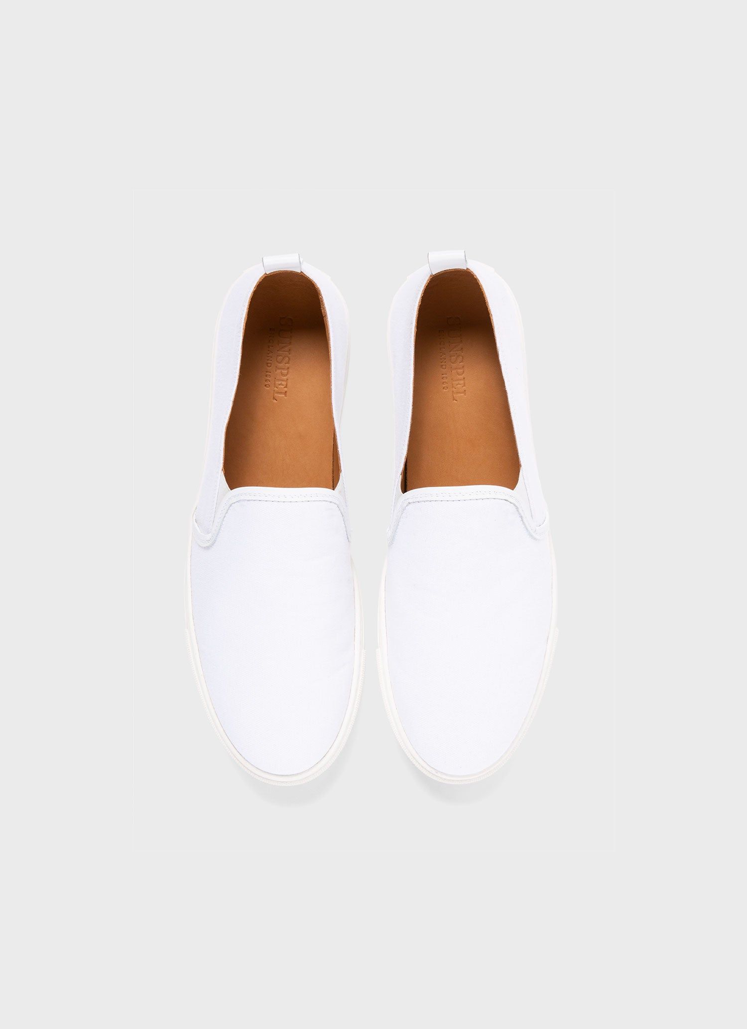 Men's Canvas Slip On Trainer in White sold by Sunspel product image thumbnail 4