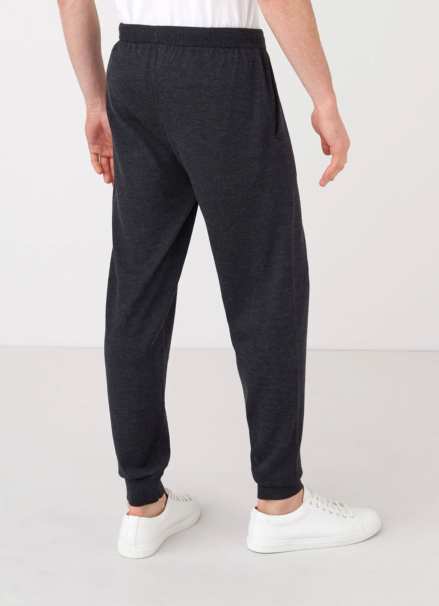 Men's Merino Wool Lounge Pant in Charcoal Melange sold by Sunspel product image thumbnail 4