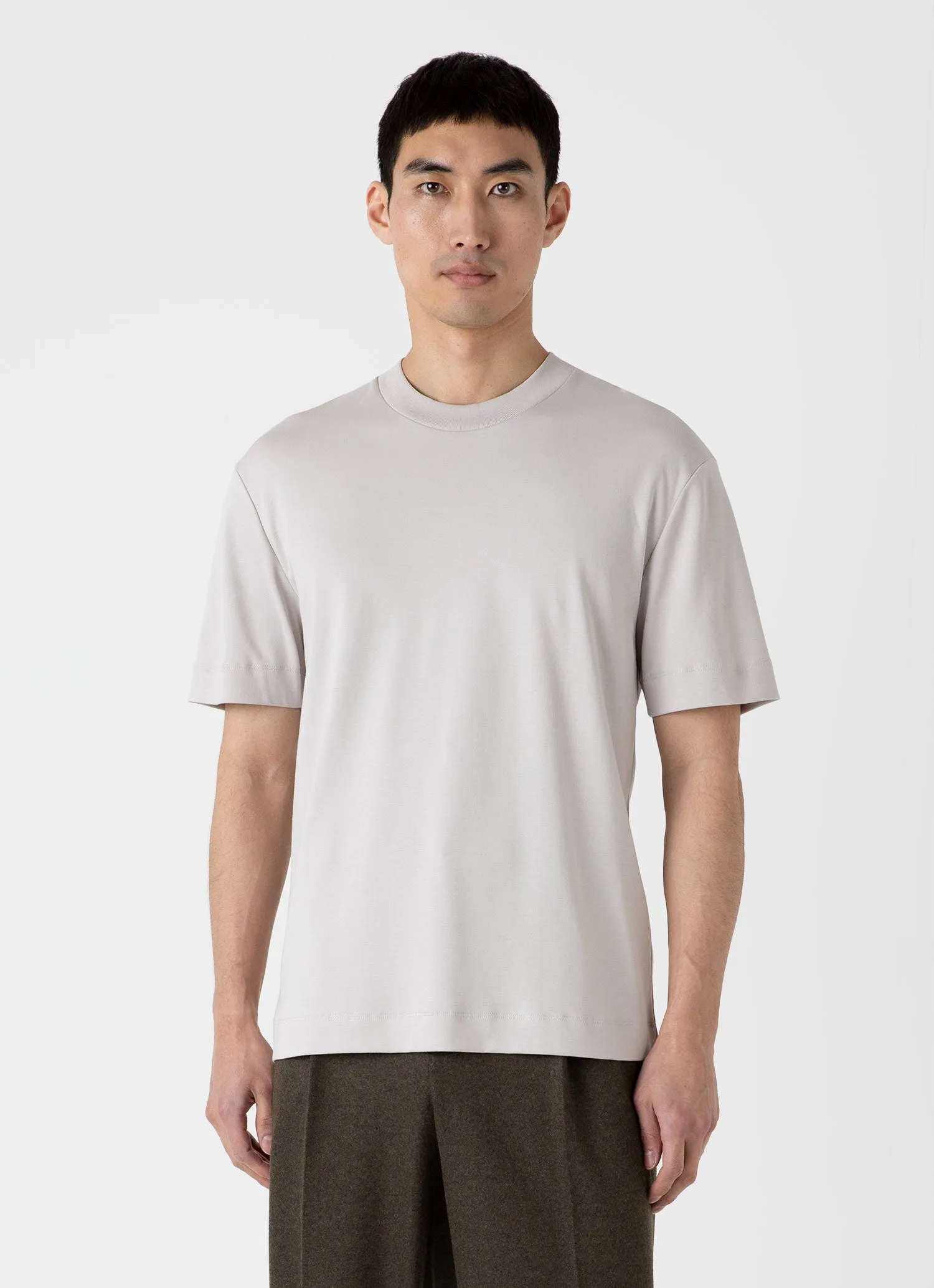 Men's Relaxed Fit Heavyweight T-shirt in Putty sold by Sunspel product image thumbnail 2