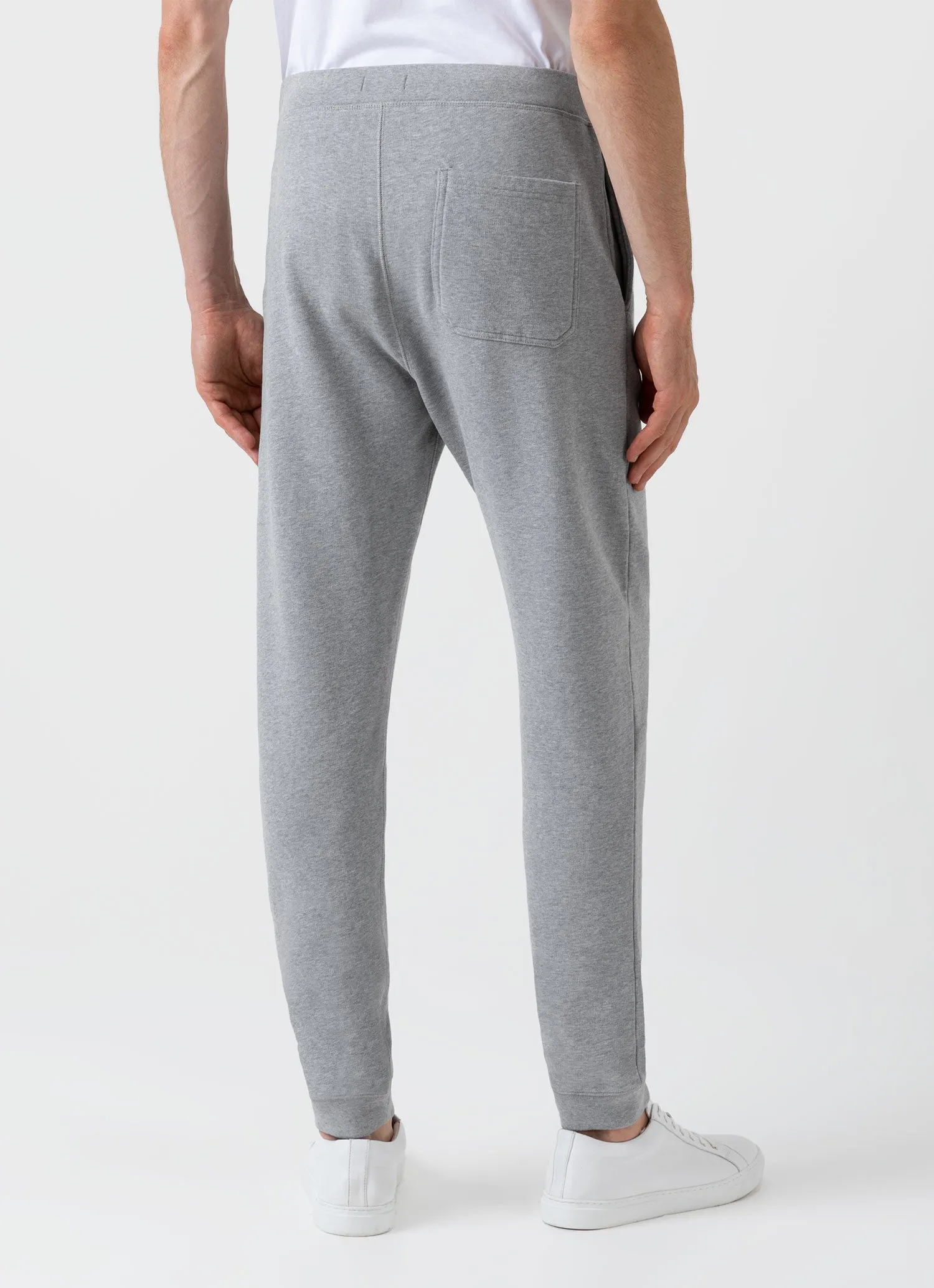 Men's Loopback Sweatpants in Grey Melange sold by Sunspel product image thumbnail 5
