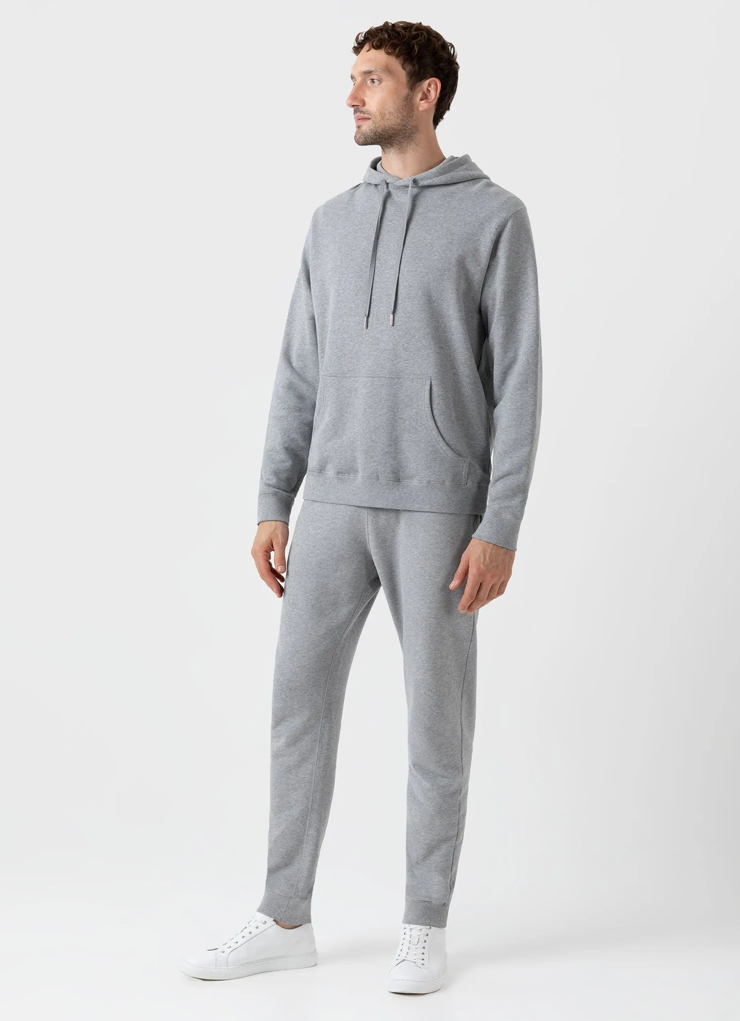 Men's Loopback Sweatpants in Grey Melange sold by Sunspel product image thumbnail 2
