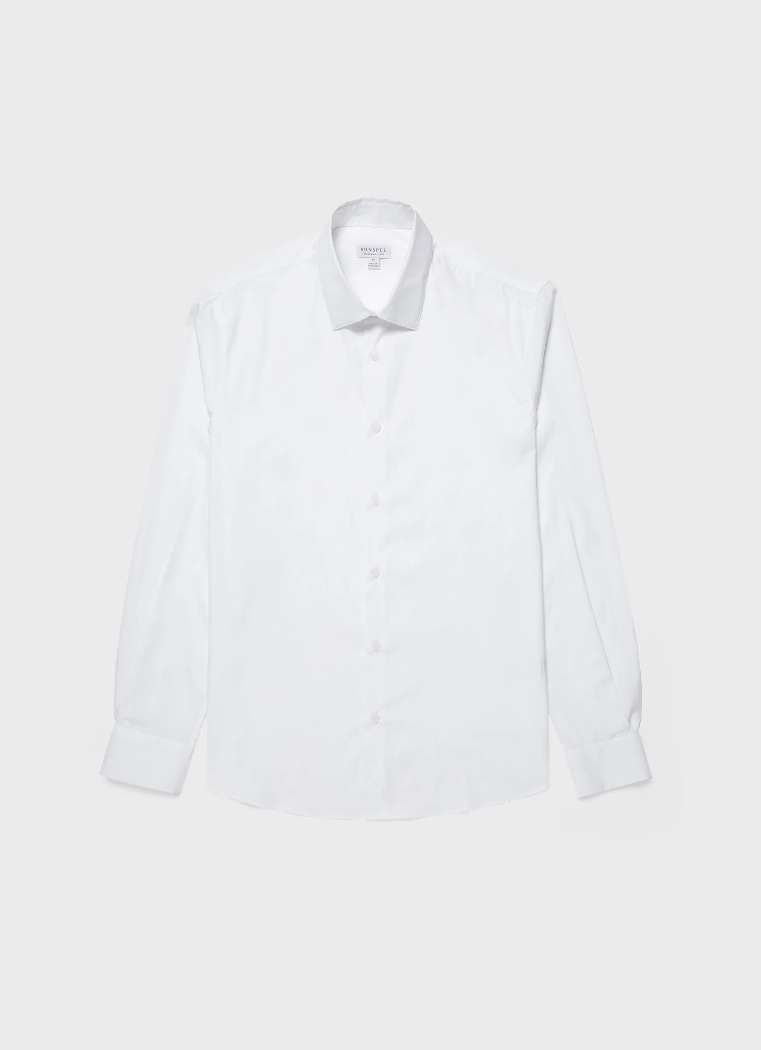 Men's Cotton Stretch Shirt in White sold by Sunspel