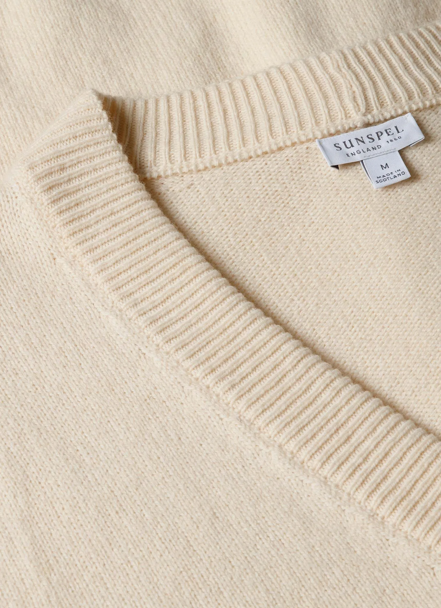Men's Lambswool Cardigan in Ecru sold by Sunspel product image thumbnail 4