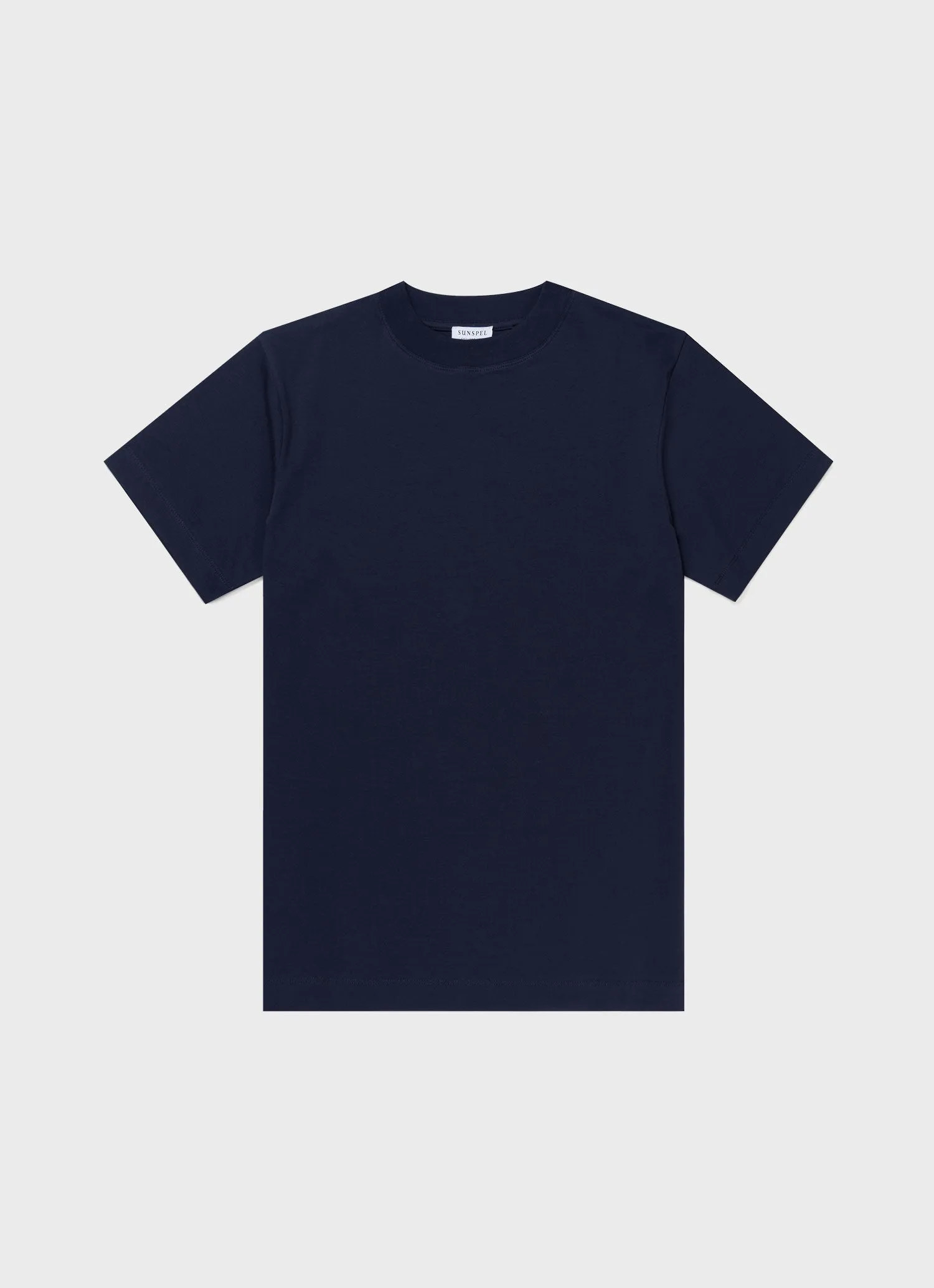 Men's Brushed Cotton Mock Neck in Navy sold by Sunspel