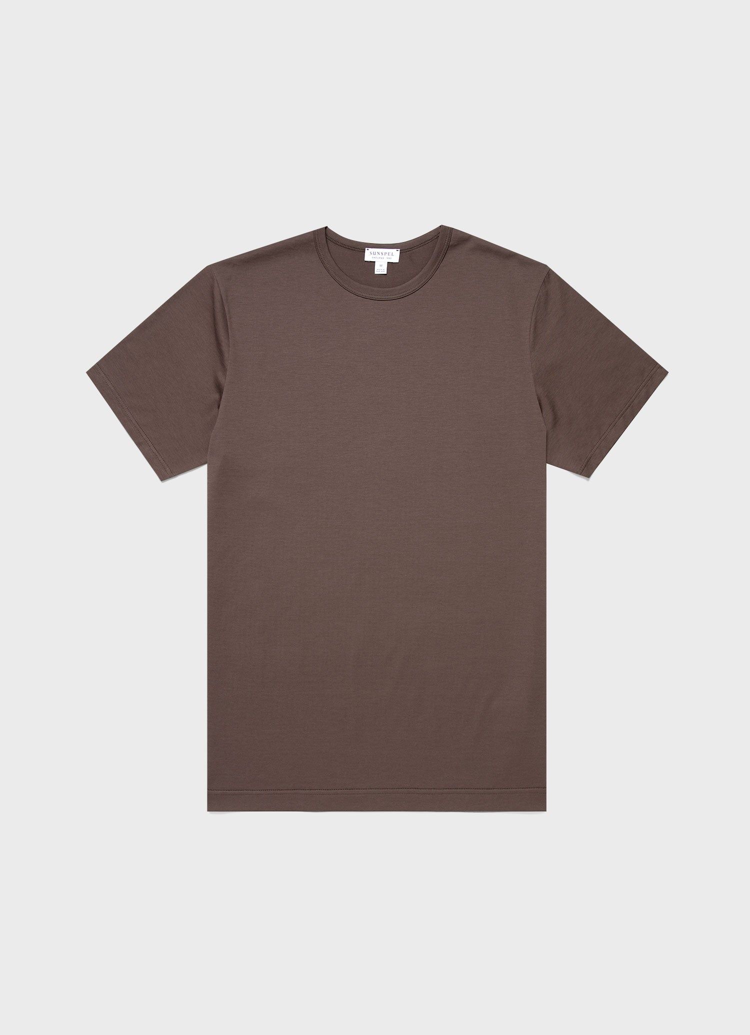 Men's Classic T-shirt in Dark Walnut sold by Sunspel