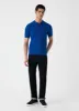 Men's Sunspel x MR PORTER Racked Stitch Polo Shirt in French Blue sold by Sunspel