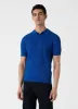 Men's Sunspel x MR PORTER Racked Stitch Polo Shirt in French Blue sold by Sunspel