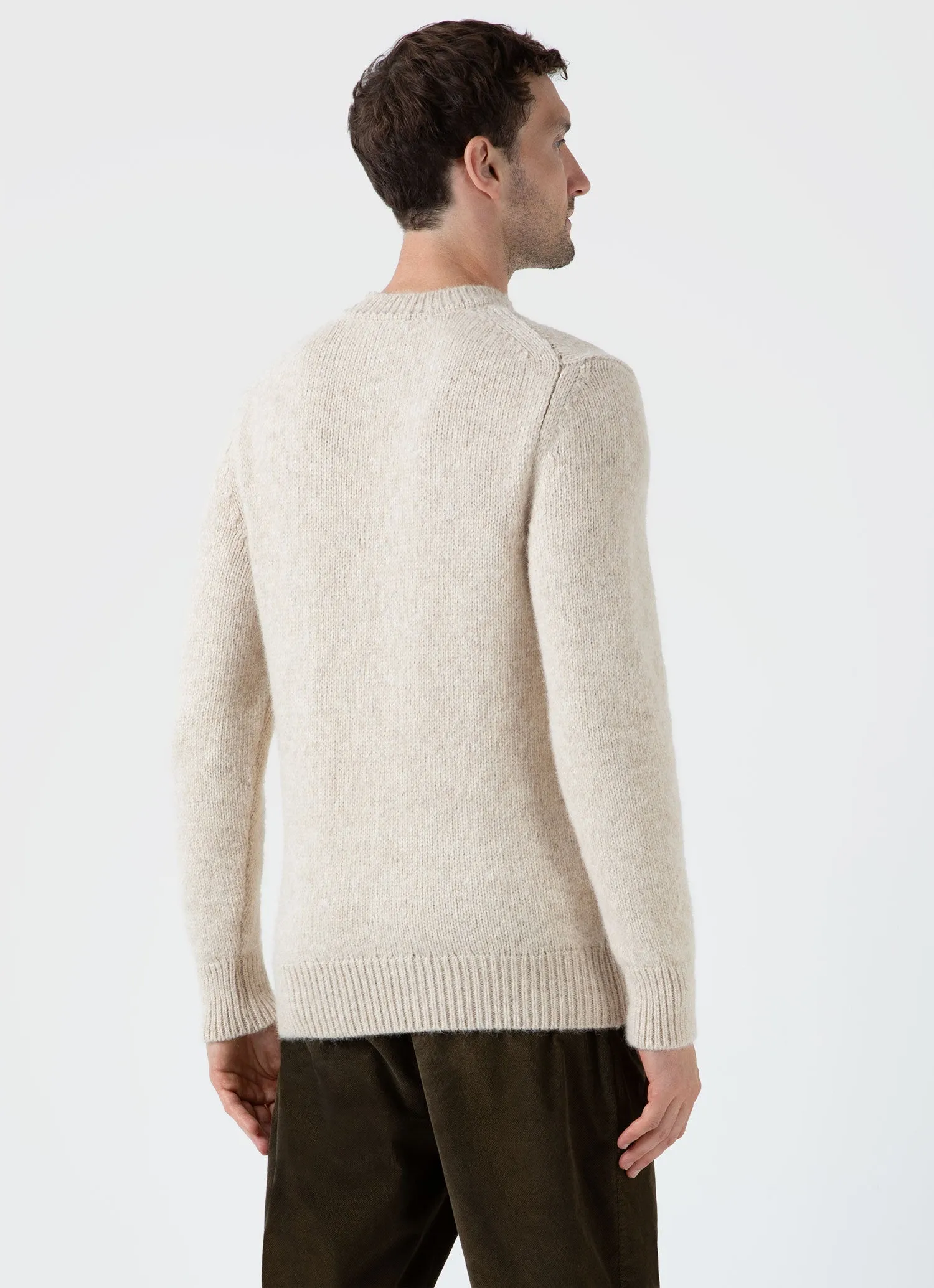 Men's Alpaca Wool Jumper in Ecru sold by Sunspel product image thumbnail 5