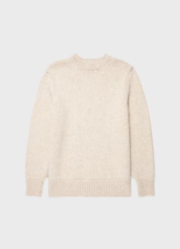 Men's Alpaca Wool Jumper in Ecru sold by Sunspel