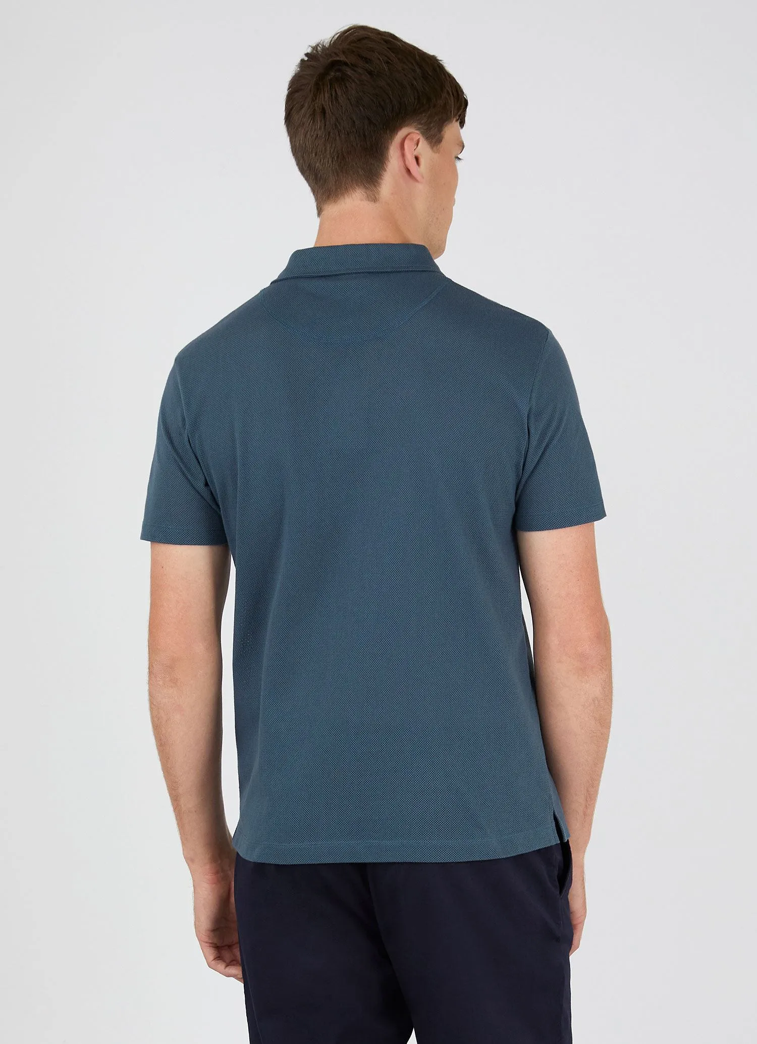 Men's Riviera Polo Shirt in Dark Petrol sold by Sunspel product image thumbnail 4