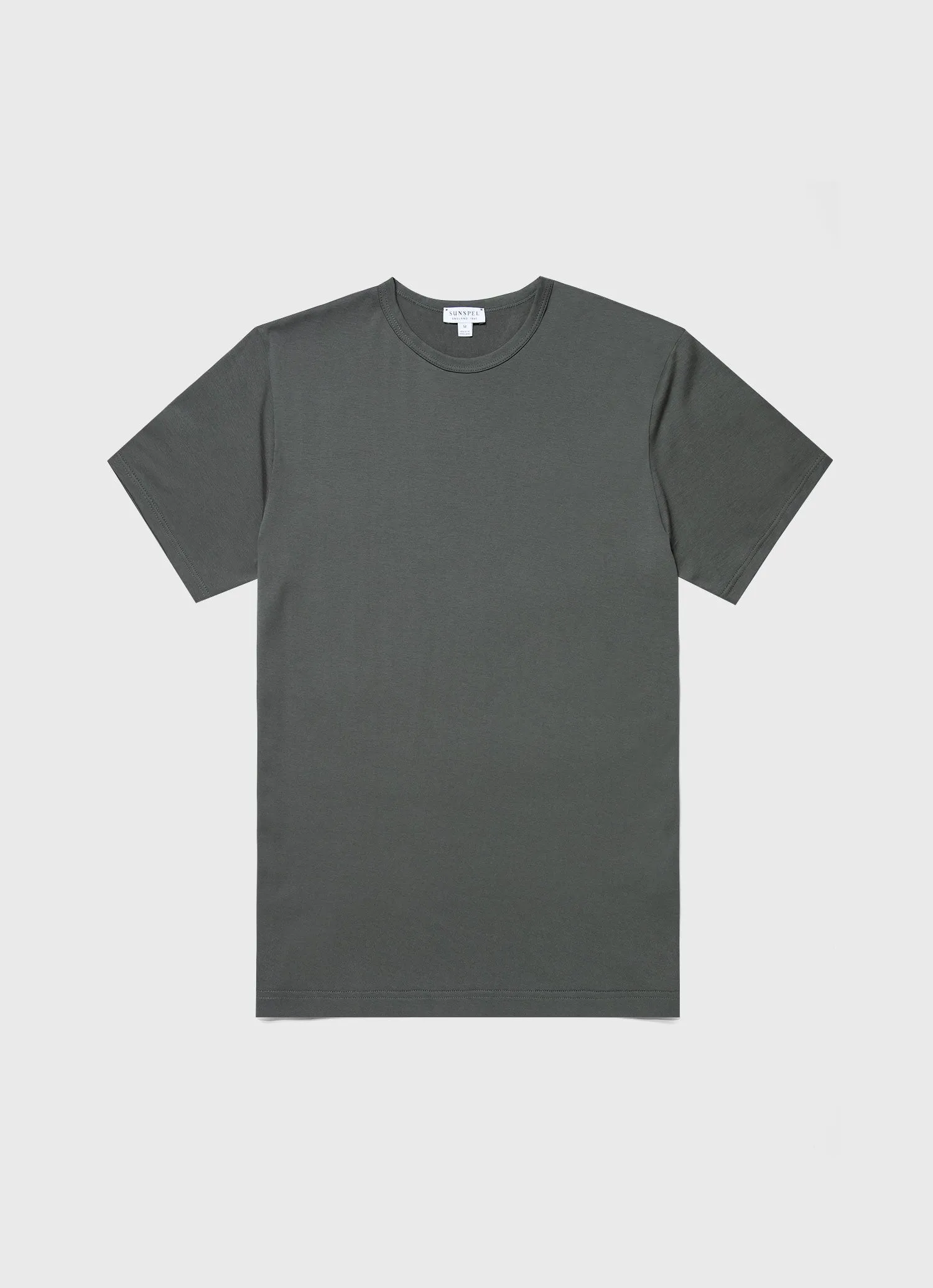 Men's Classic T-shirt in Drill Green sold by Sunspel