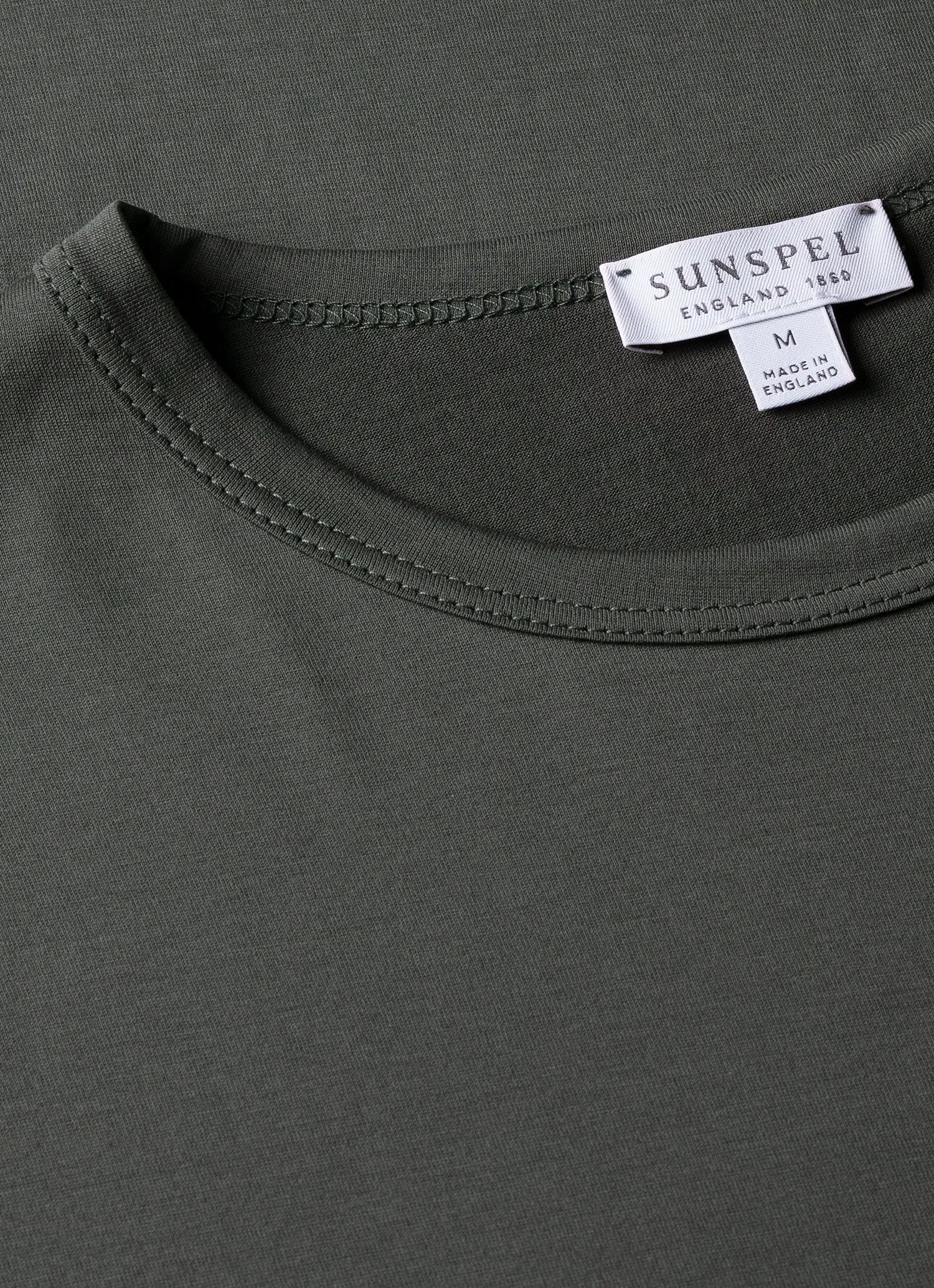 Men's Classic T-shirt in Drill Green sold by Sunspel product image thumbnail 4