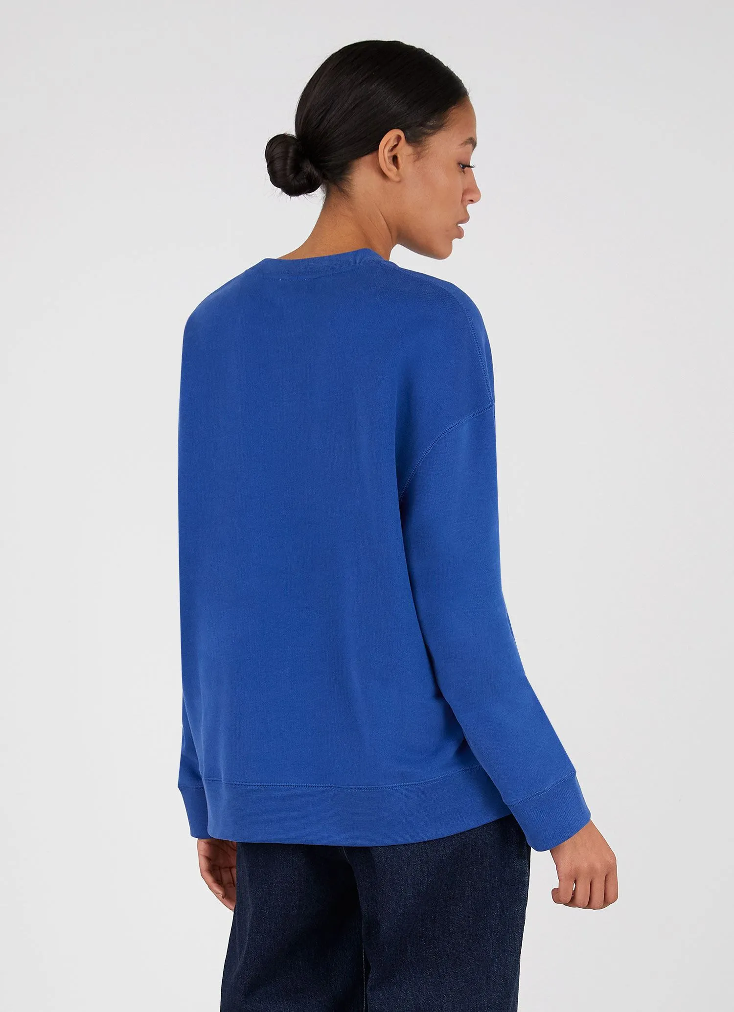 Women's Relaxed Loopback Sweatshirt in Klein sold by Sunspel product image thumbnail 3