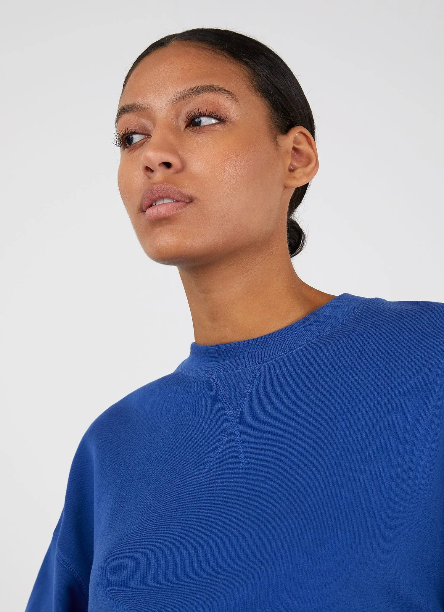 Women's Relaxed Loopback Sweatshirt in Klein sold by Sunspel product image thumbnail 4