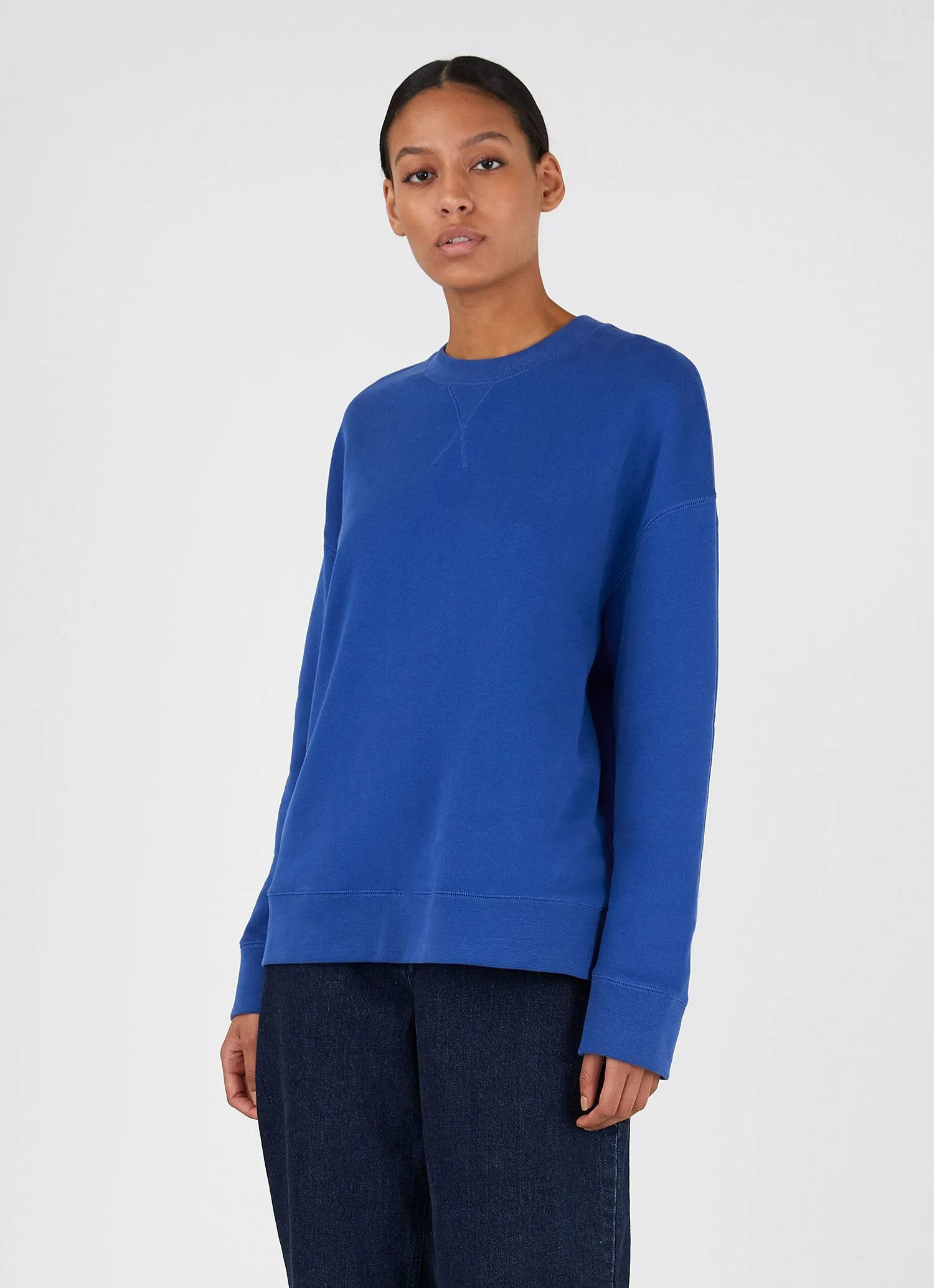 Women's Relaxed Loopback Sweatshirt in Klein sold by Sunspel product image thumbnail 2