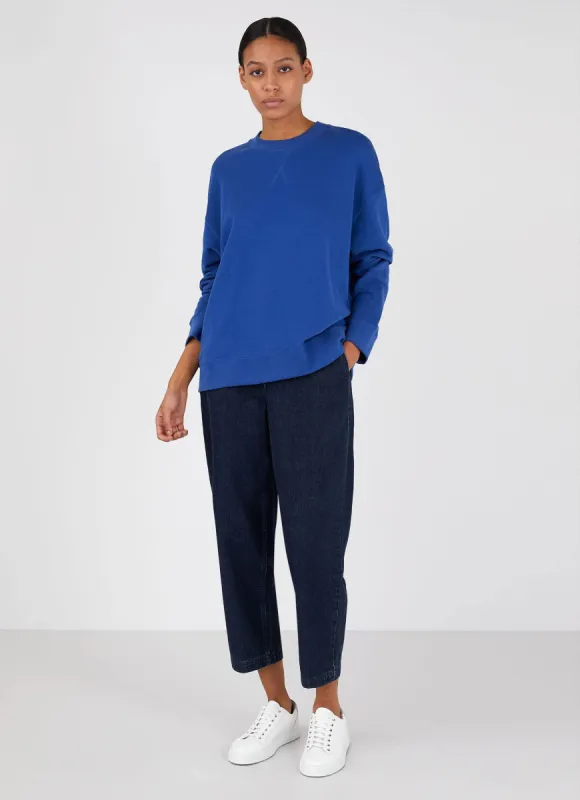 Women's Relaxed Loopback Sweatshirt in Klein sold by Sunspel
