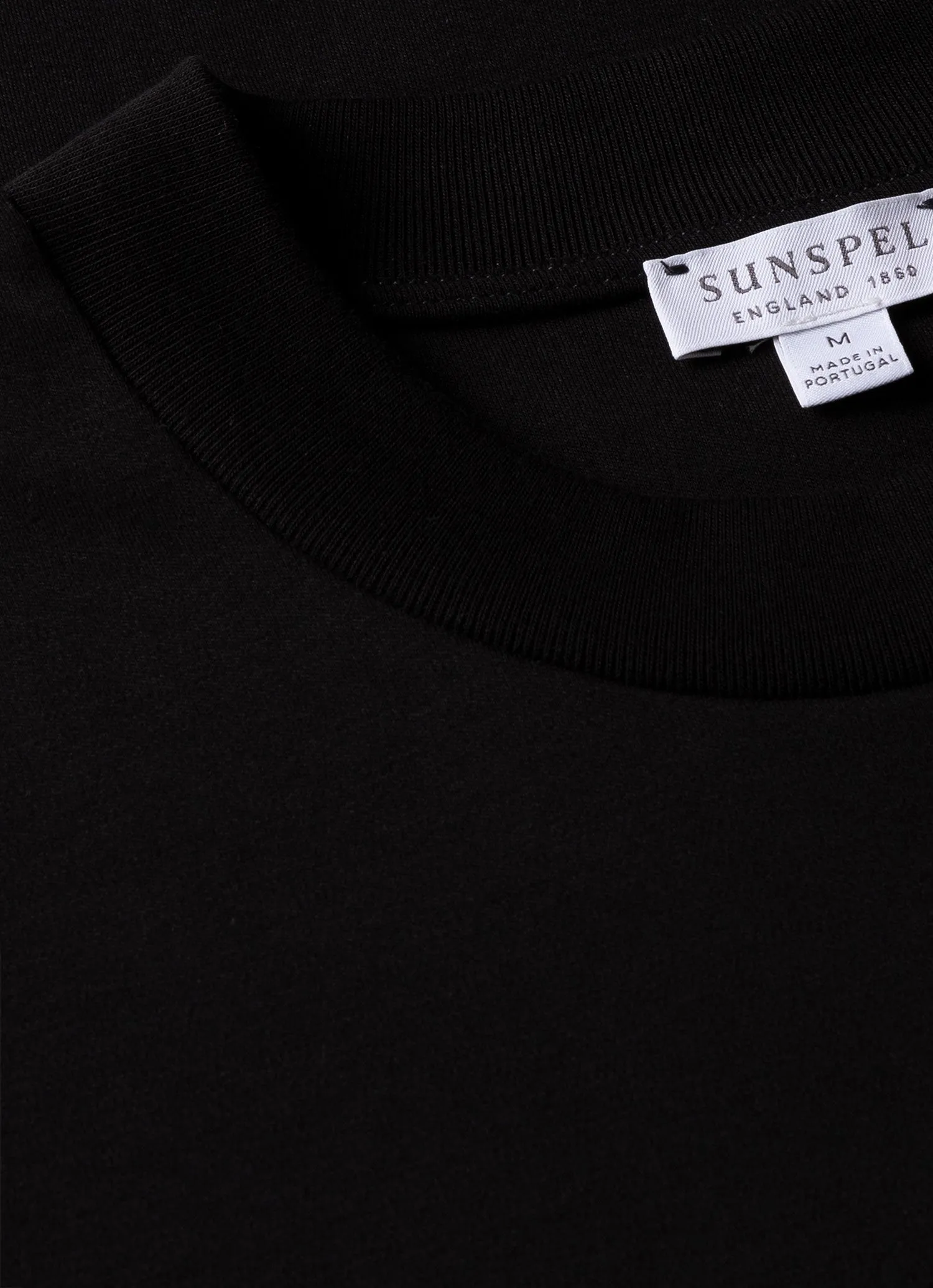 Men's Relaxed Fit Heavyweight T-shirt in Black sold by Sunspel product image thumbnail 4