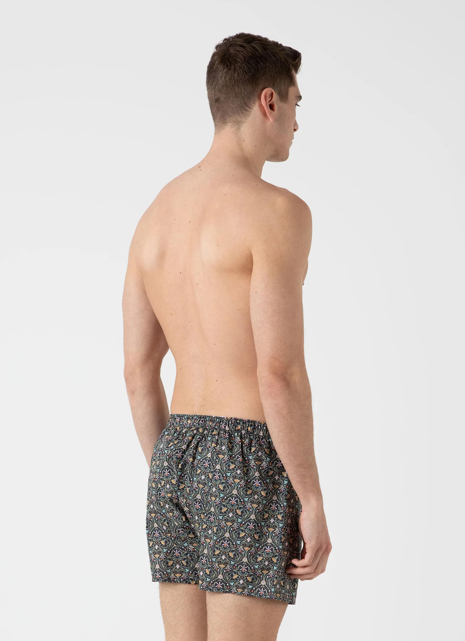 Men's Classic Boxer Shorts in Liberty Fabric in Ghost Orchid sold by Sunspel product image thumbnail 3