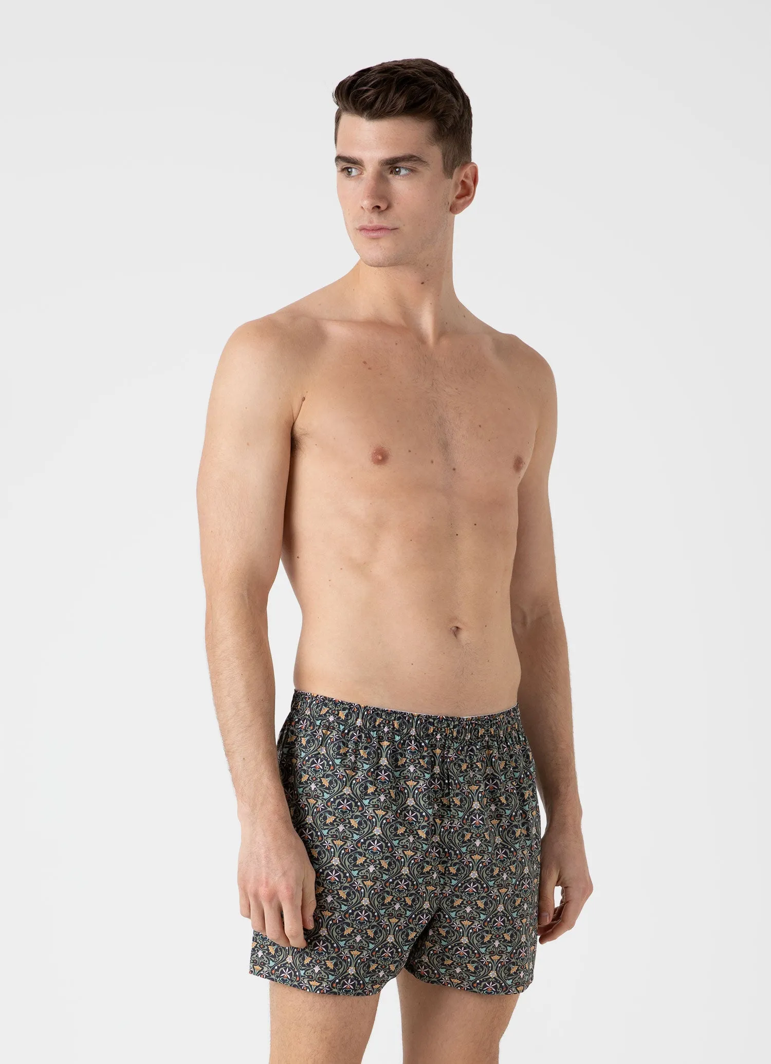 Men's Classic Boxer Shorts in Liberty Fabric in Ghost Orchid sold by Sunspel product image thumbnail 2