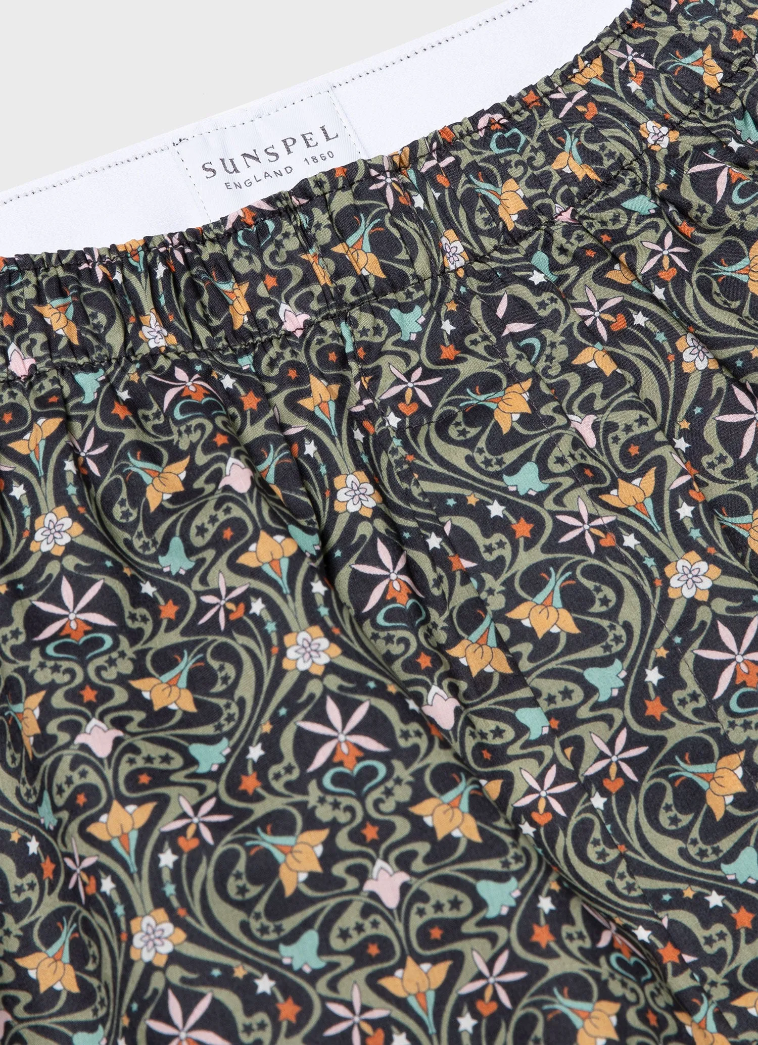 Men's Classic Boxer Shorts in Liberty Fabric in Ghost Orchid sold by Sunspel product image thumbnail 4