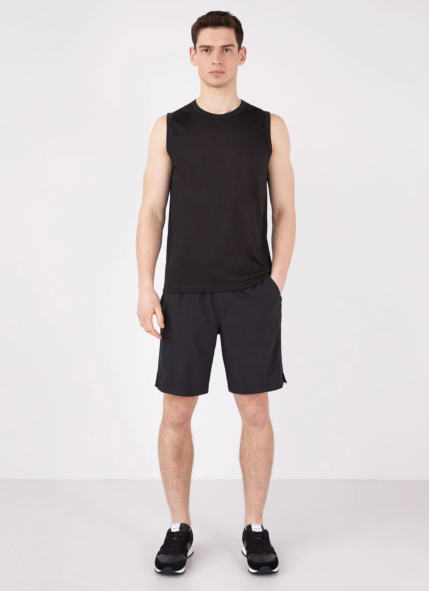 Men's Active 9 Inch Short in Black sold by Sunspel product image thumbnail 2